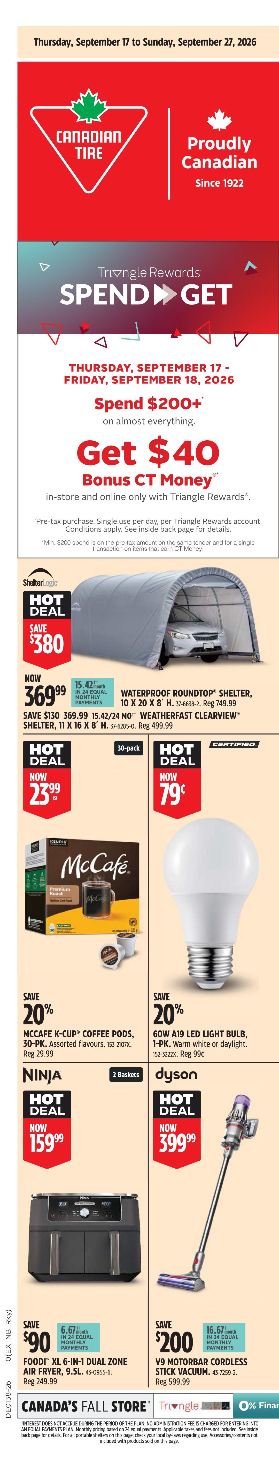 Canadian Tire (Atlantic) Flyer September 17 to 24