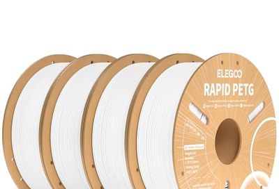 ELEGOO Rapid PETG 3D Printer Filament 1.75mm White 4KG
