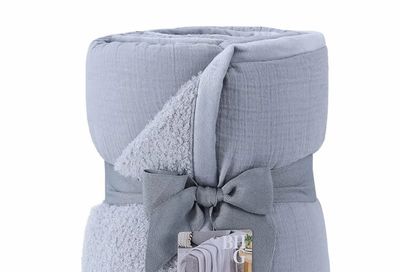 Walmart: Better Homes & Gardens Gauze Reverse to Cozy Knit Throw Blanket Soft Silver, 50"X72" $9.00 (reg. $29.97)