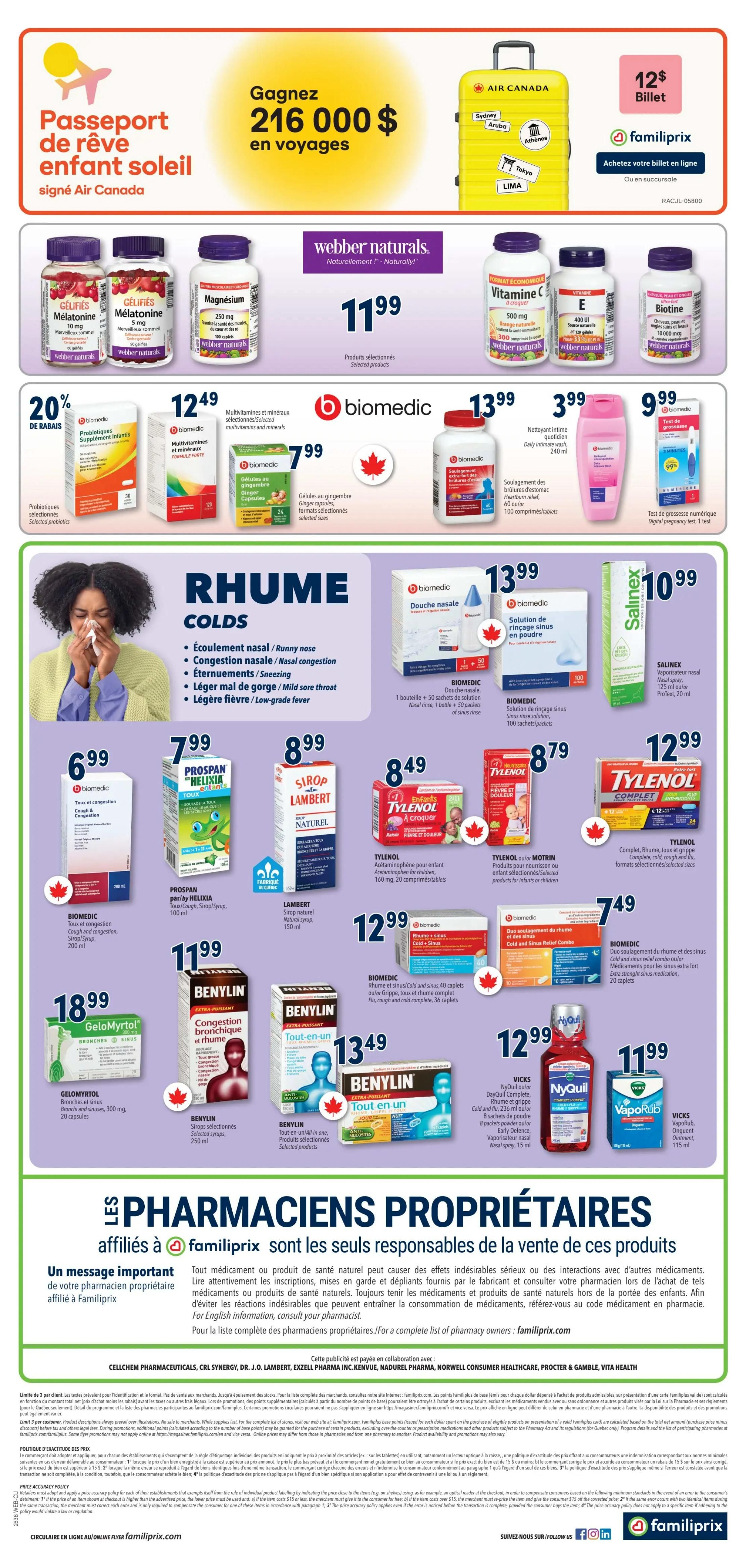 Familiprix Clinique Flyer September 17 to 23