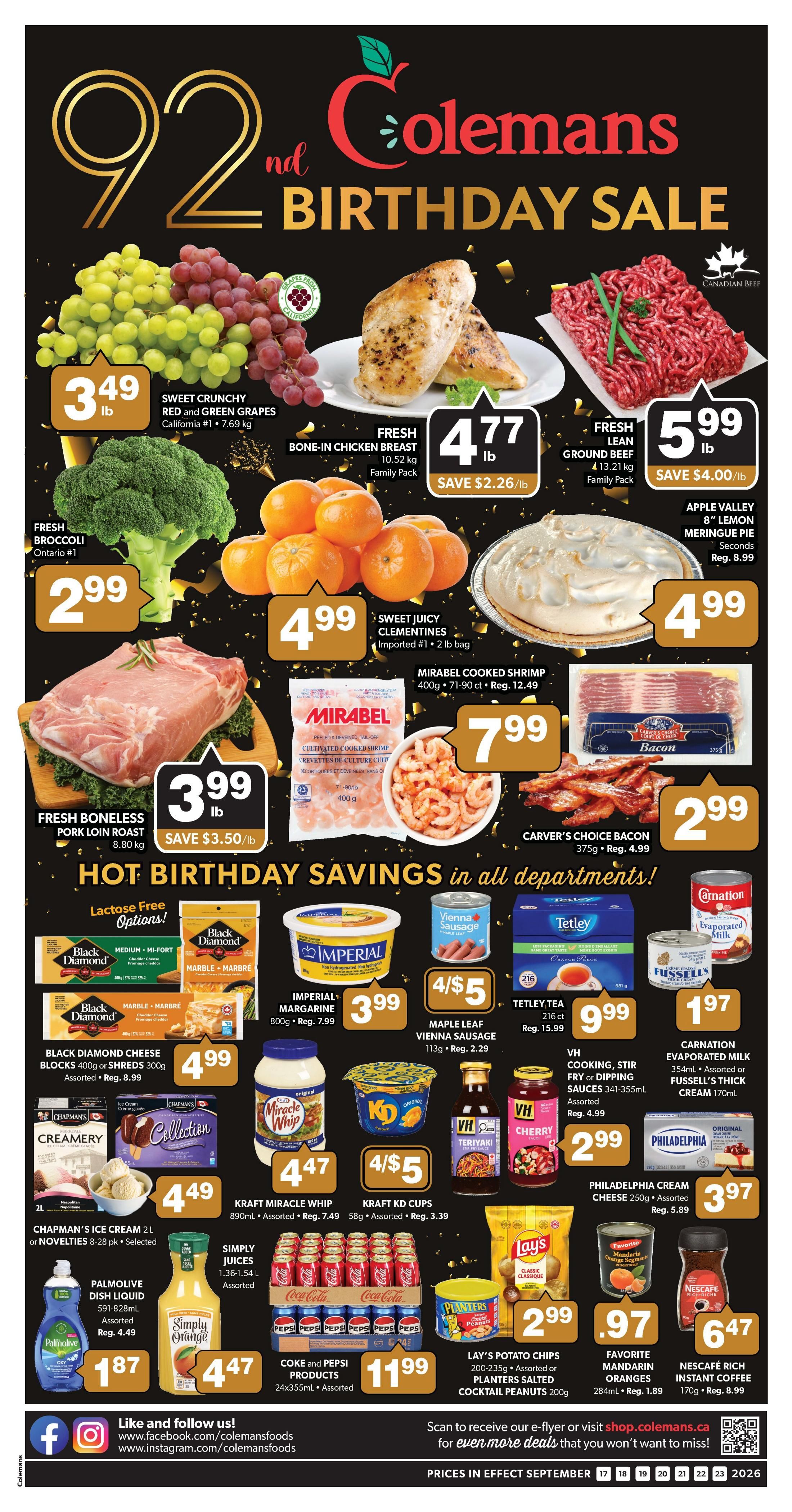Coleman's Flyer September 17 to 23