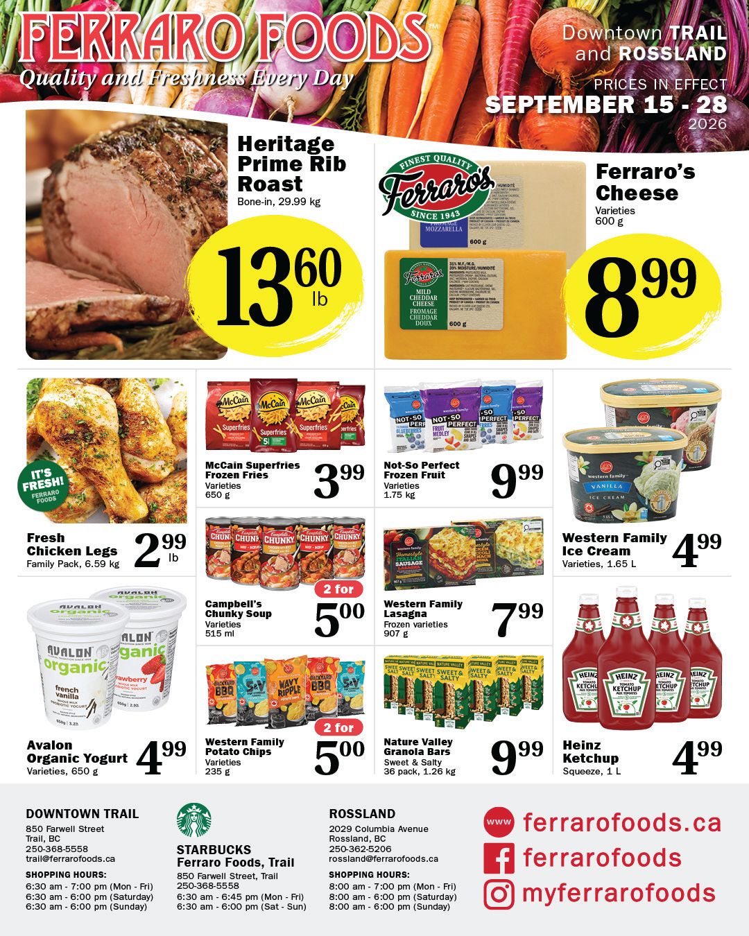 Ferraro Foods Bi-Weekly Flyer September 15 to 28