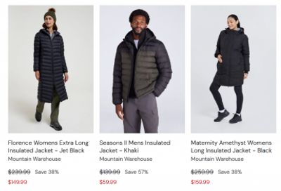 Mountain Warehouse Canada Insulated & Down Jackets Sale: Save up to 57%