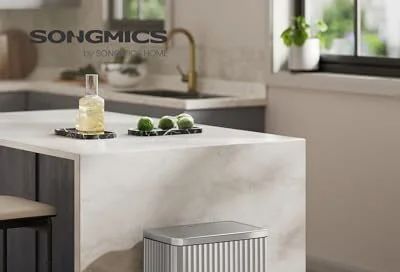 Amazon.ca: SONGMICS 13-Gallon (50L) Stainless Steel Trash Can $102.59 (25% Prime + 5% Coupon)