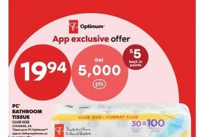 Real Canadian Superstore: Super Soft Hypoallergenic Bathroom Tissue Club Pack 30 = 100 Rolls $19.94 + 5000 PCO Points (Sept. 17 - 23)