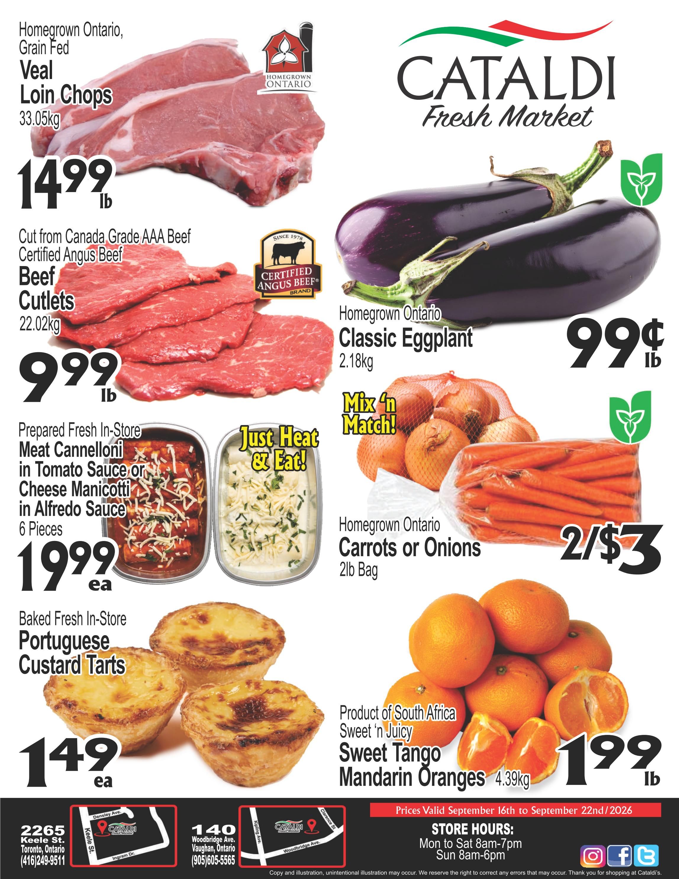 Cataldi Fresh Market Flyer September 16 to 22