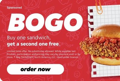Skip: BOGO KFC Sandwiches