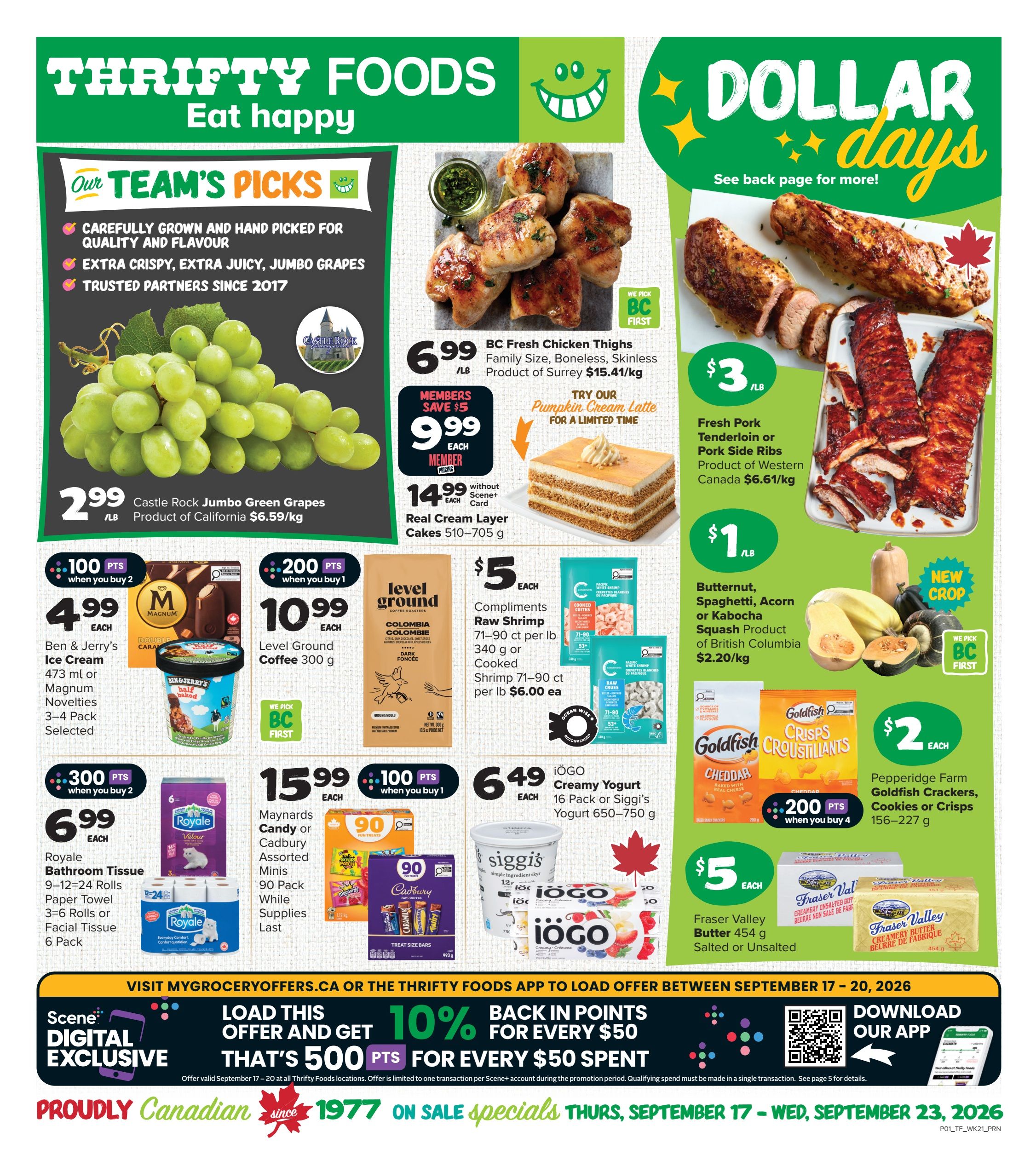 Thrifty Foods Flyer September 17 to 23