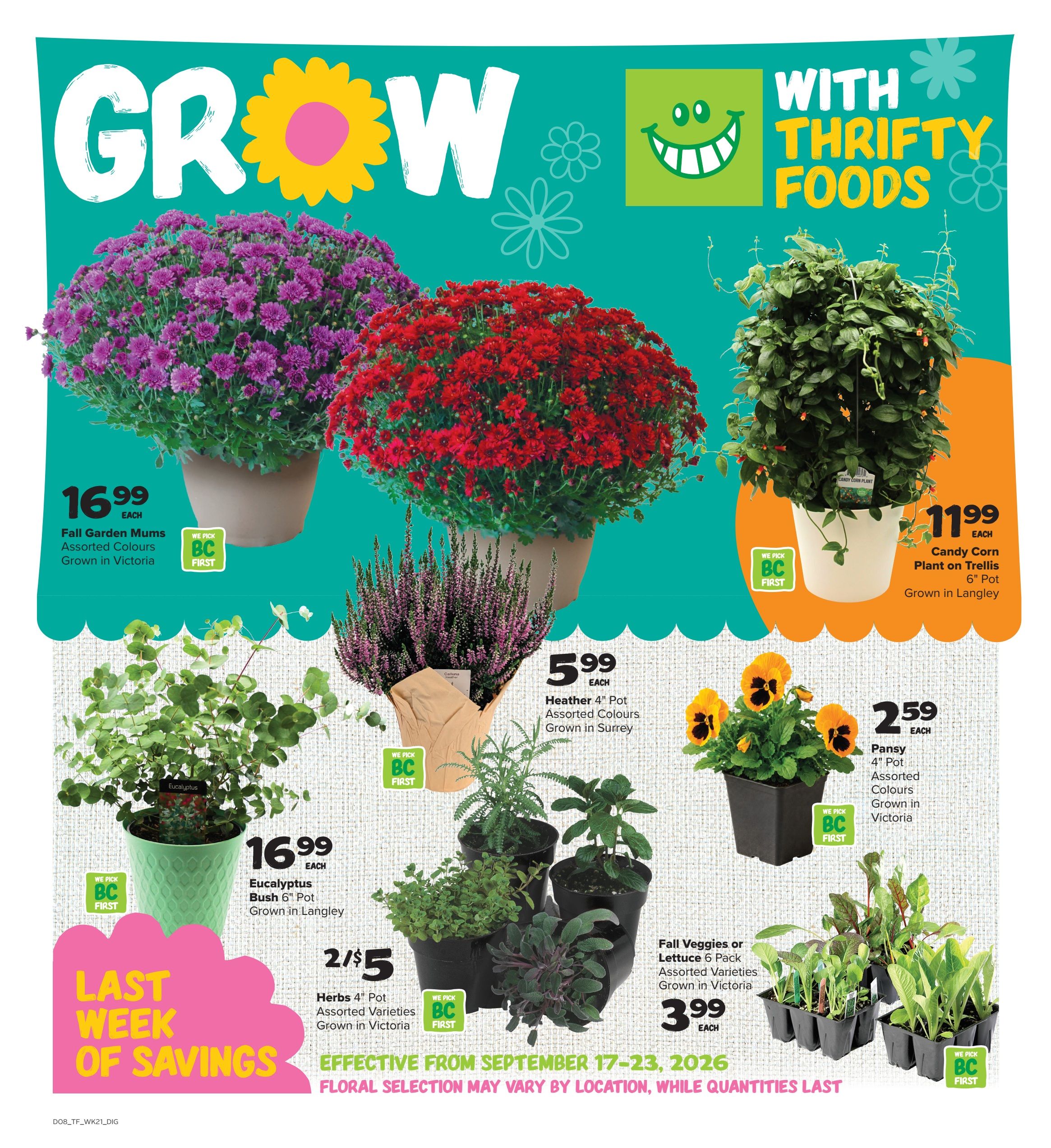 Thrifty Foods Flyer September 17 to 23
