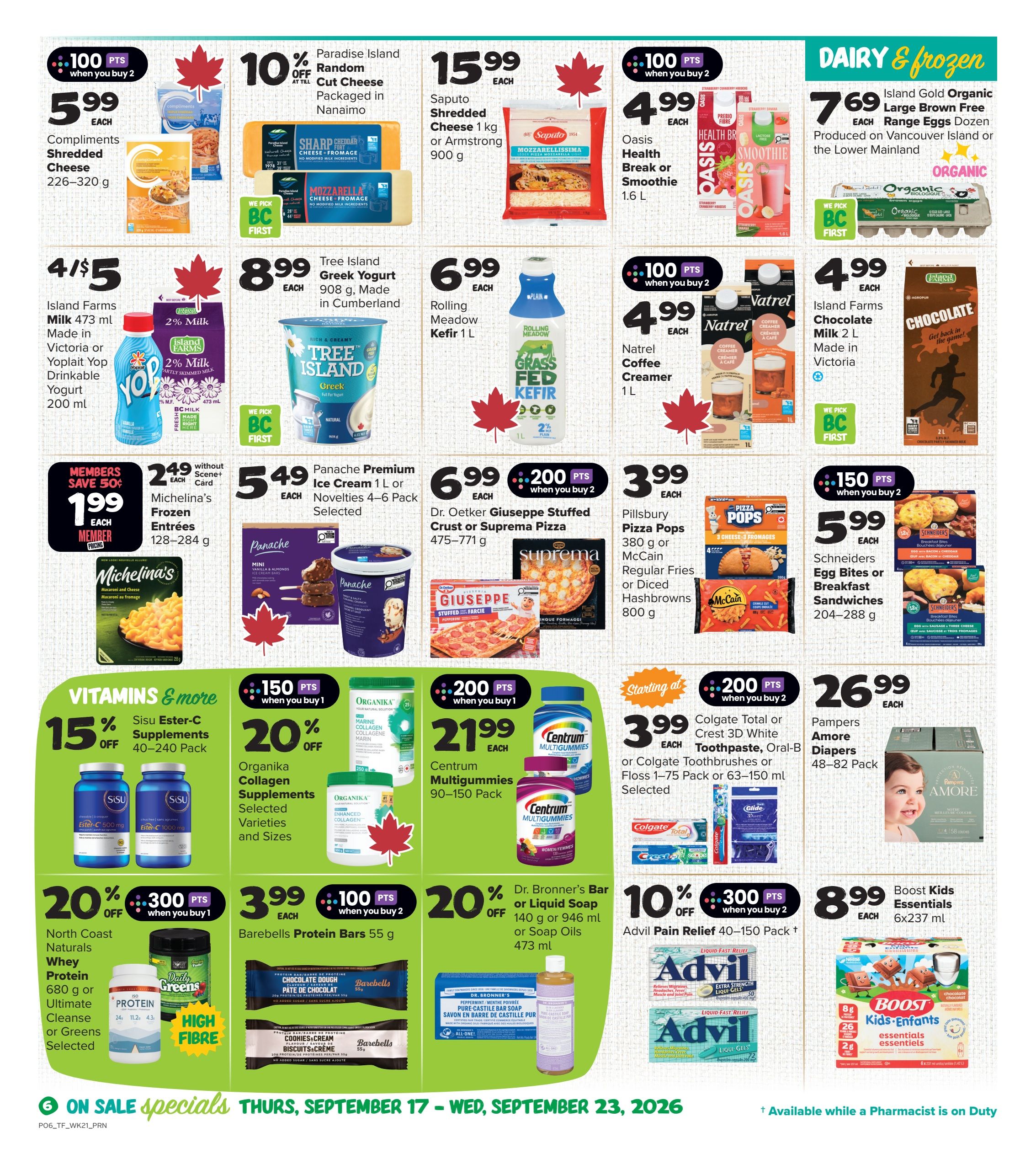 Thrifty Foods Flyer September 17 to 23