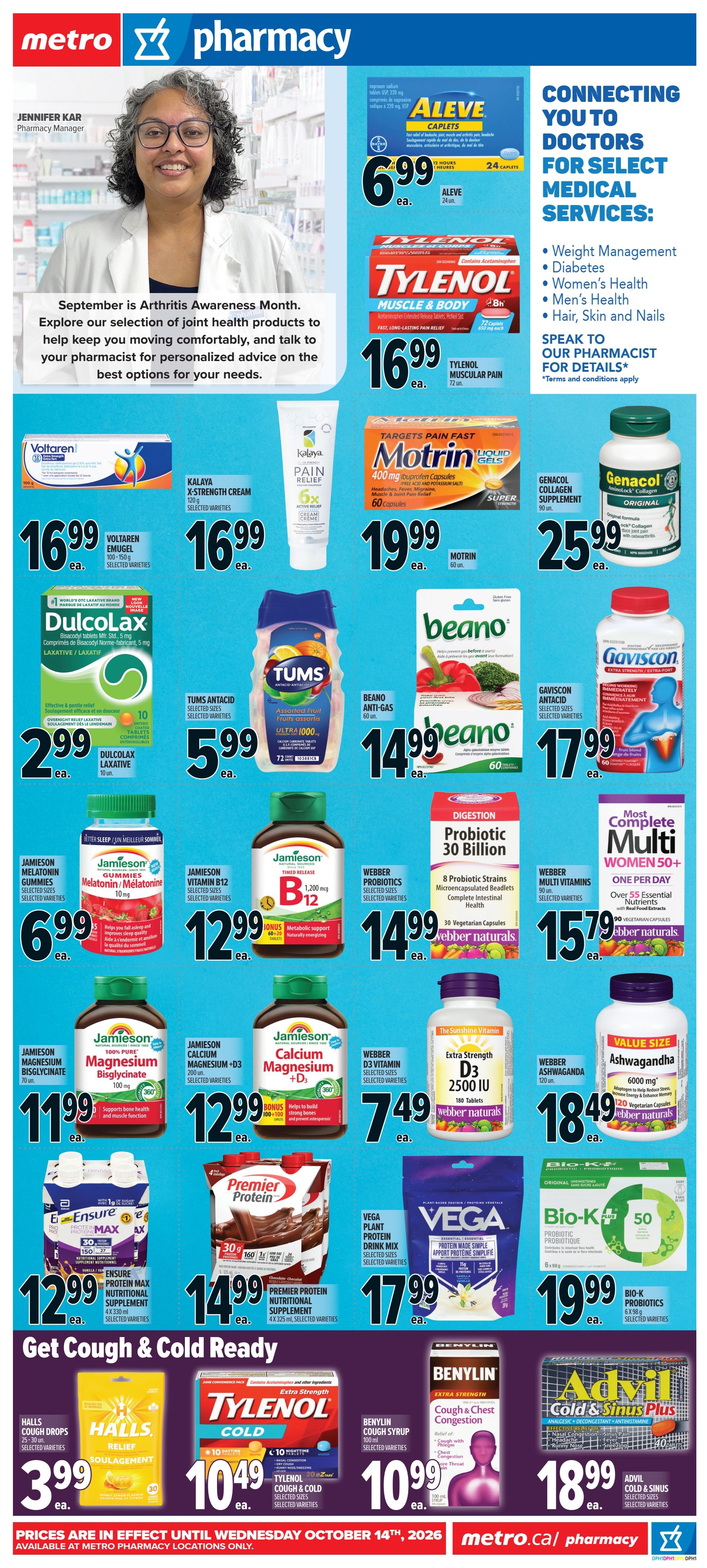 Metro (ON) Pharmacy Flyer September 17 to October 14