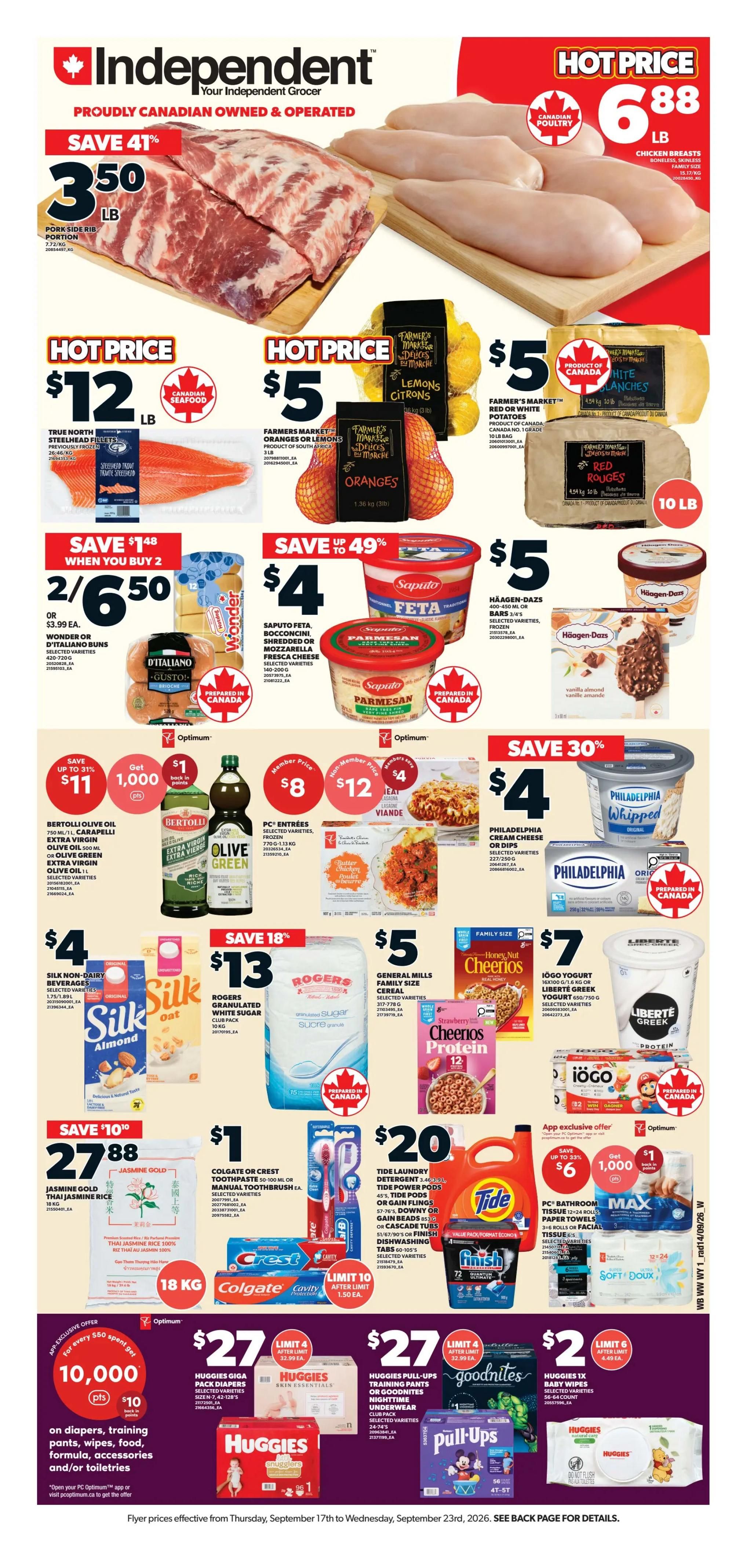 Independent Grocer (West) Flyer September 17 to 23