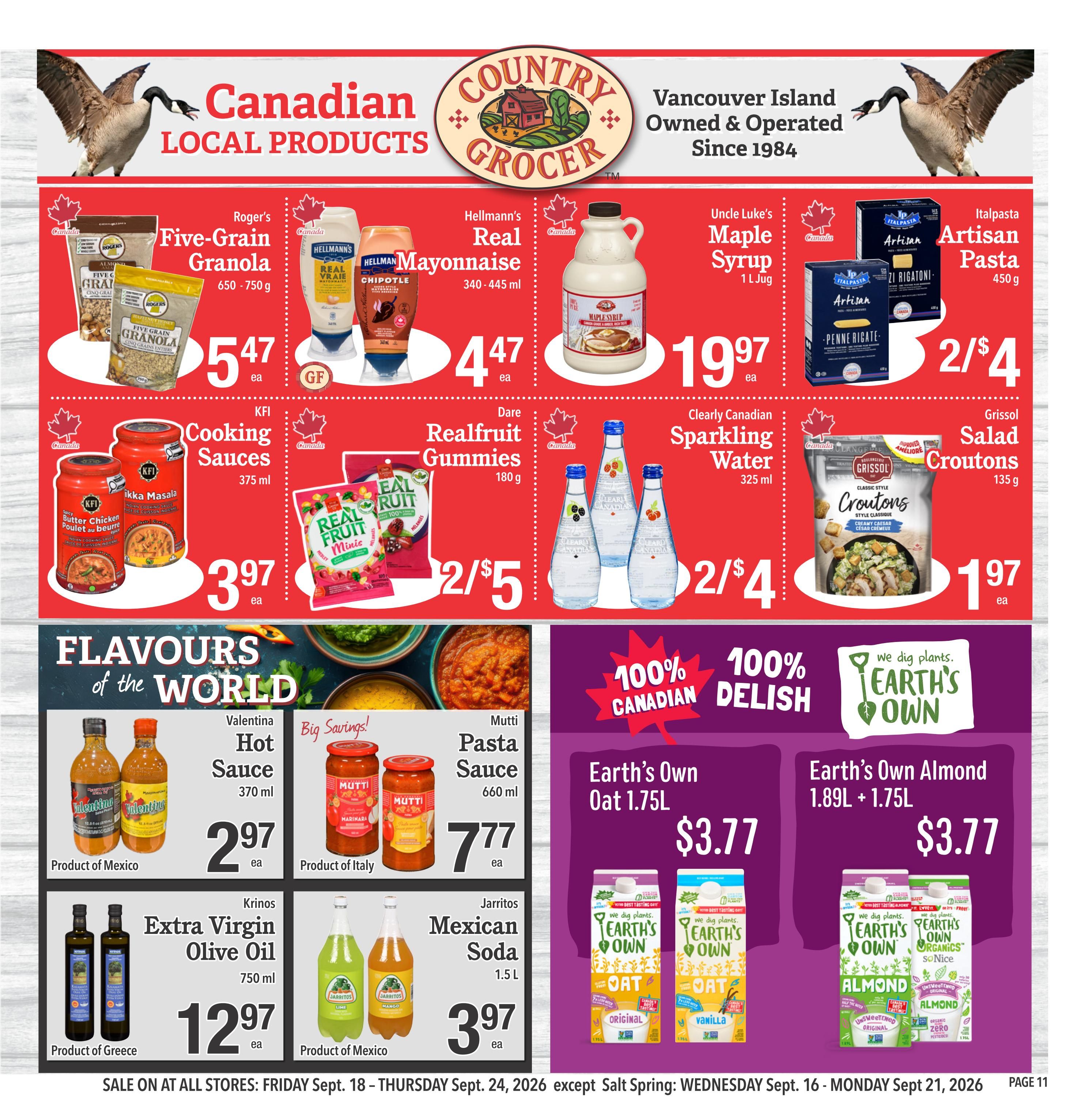 Country Grocer Flyer September 18 to 24