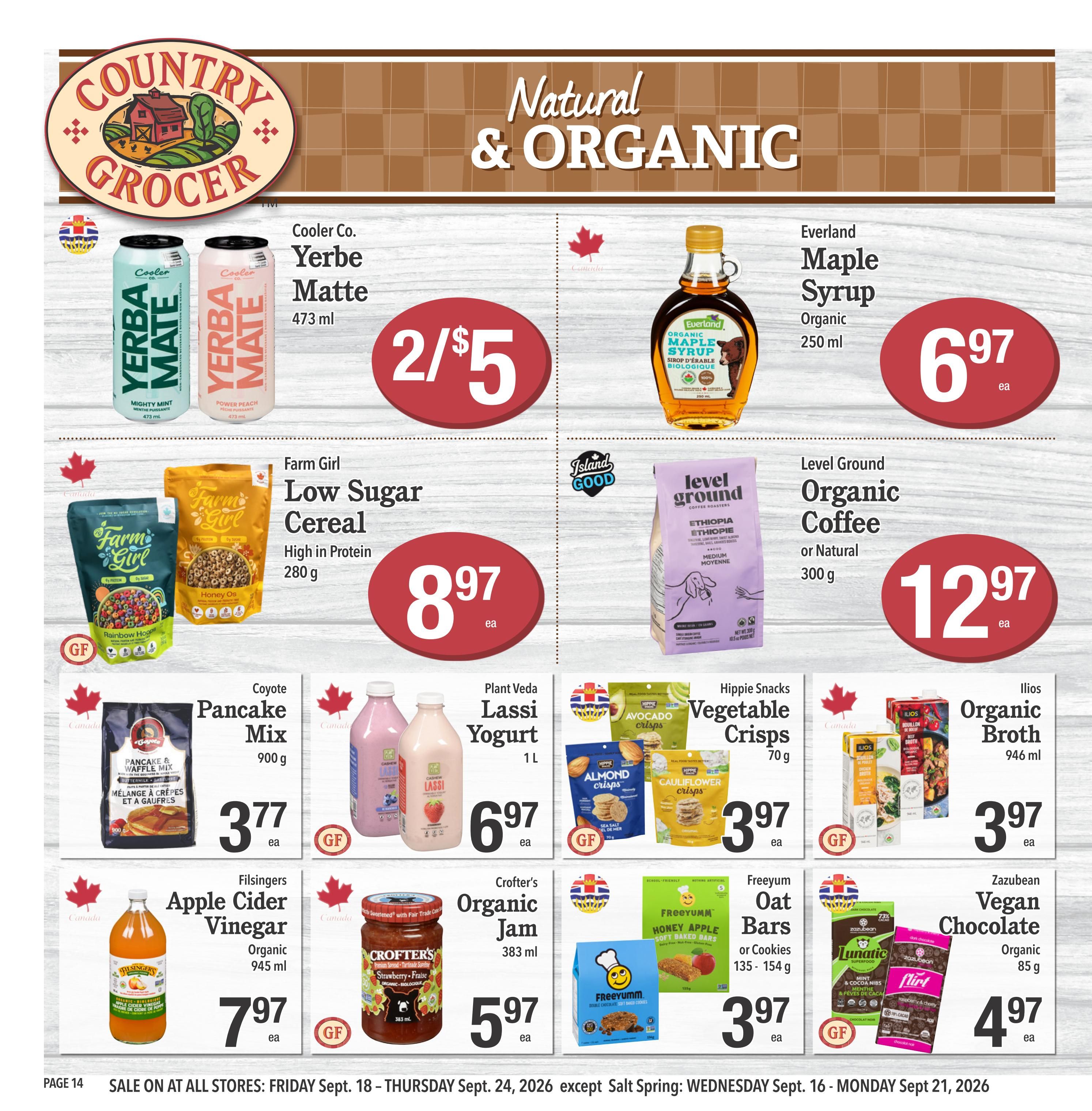 Country Grocer Flyer September 18 to 24