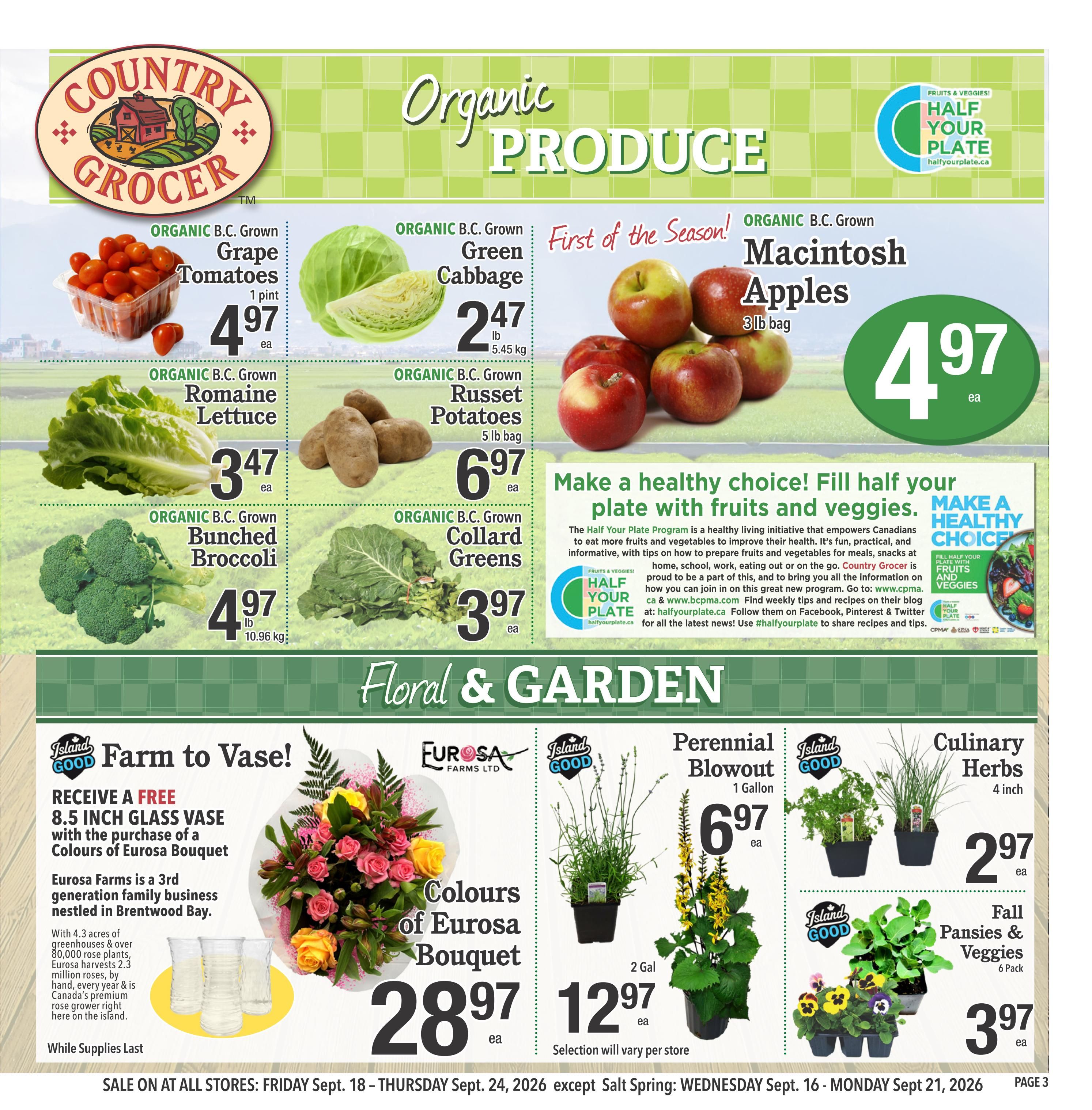 Country Grocer Flyer September 18 to 24