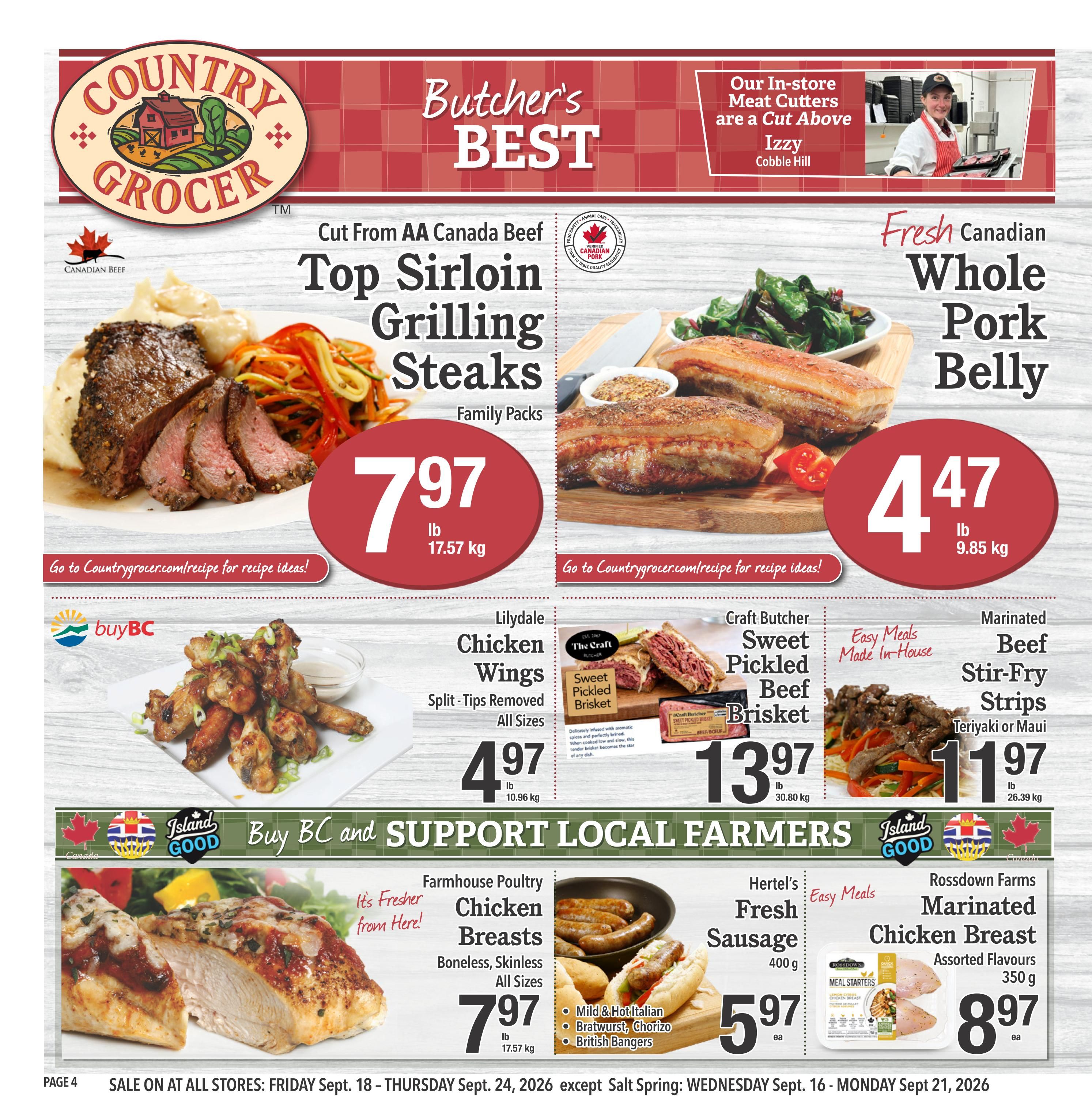 Country Grocer Flyer September 18 to 24