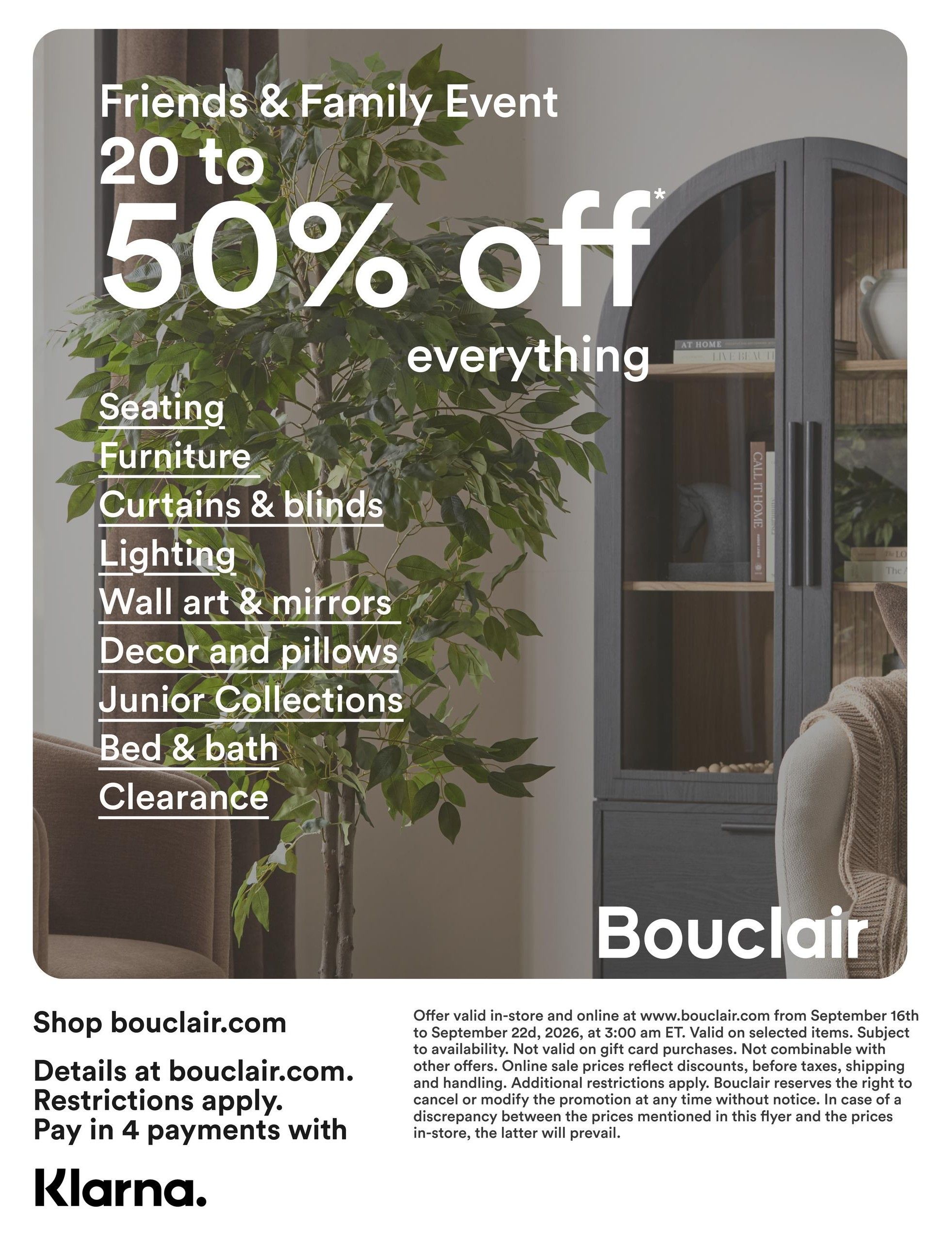 Bouclair Flyer September 16 to 22