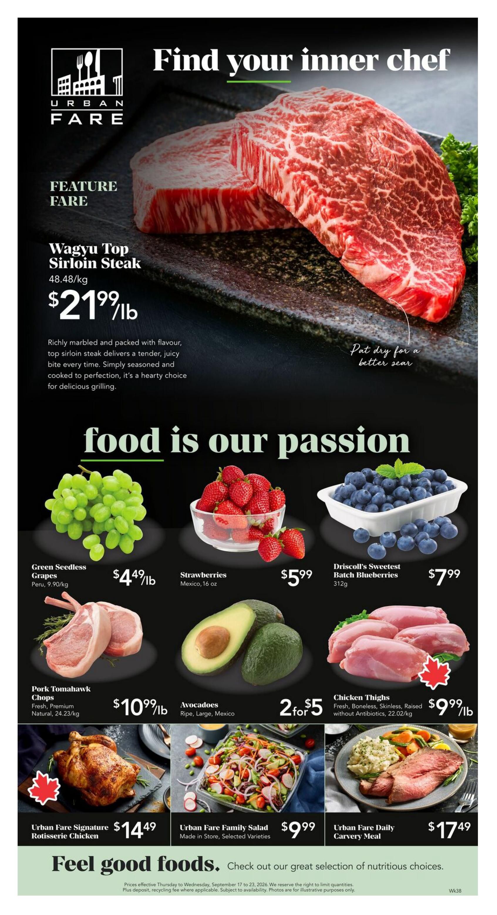 Urban Fare Flyer September 17 to 23