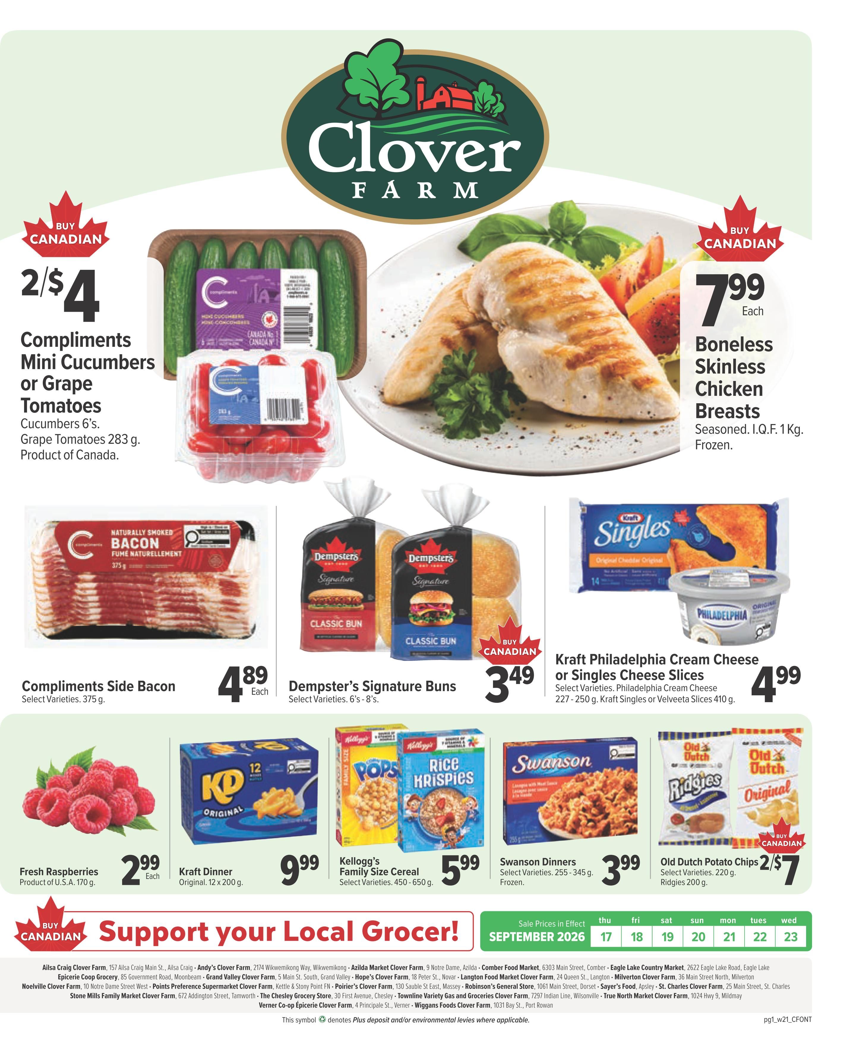 Clover Farm (ON) Flyer September 17 to 23