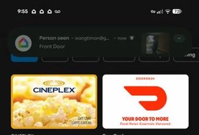 Google Play: Gift Card Sale - Cineplex/DoorDash/Esso/HomeDepot/Starbucks/UberEats