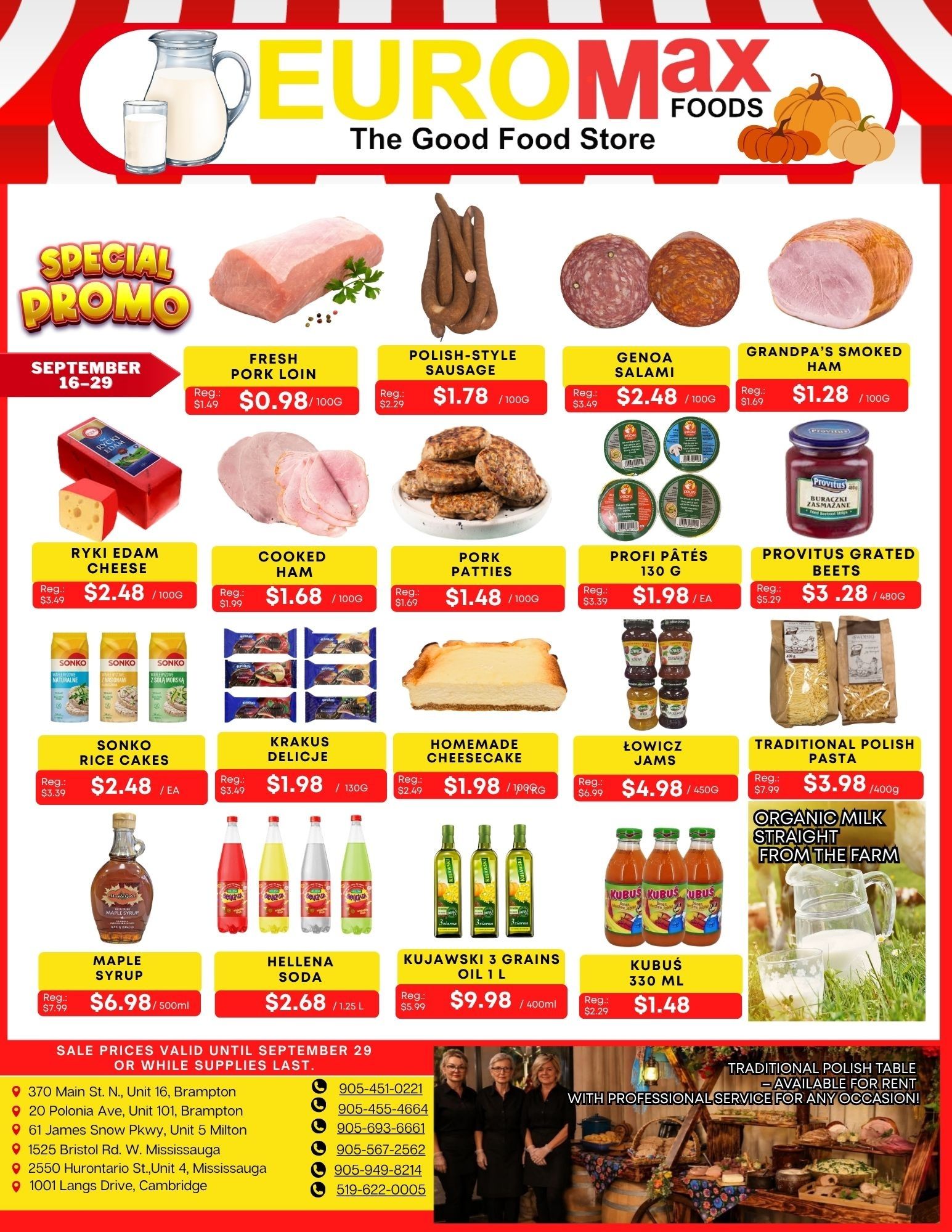 EuroMax Foods Bi-Weekly Flyer September 16 to 29