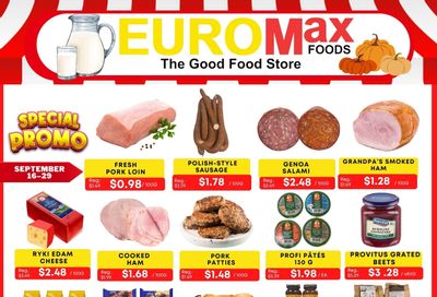 EuroMax Foods Bi-Weekly Flyer September 16 to 29