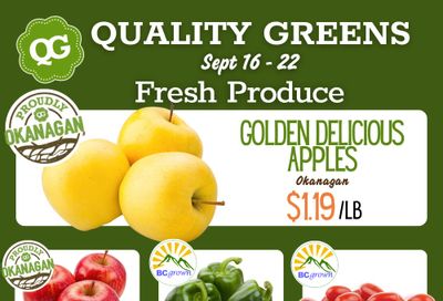 Quality Greens Flyer September 16 to 22