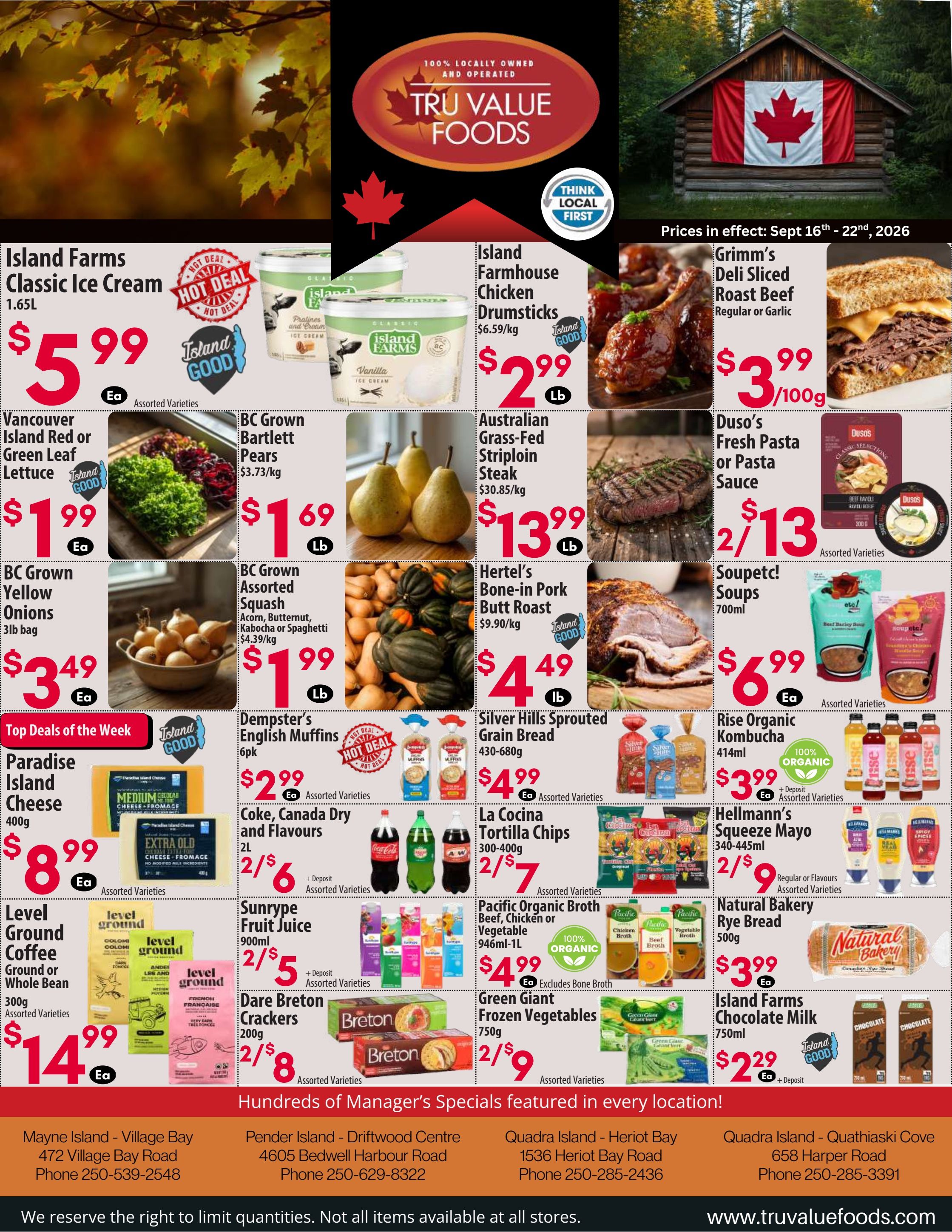 Tru Value Foods Flyer September 16 to 22