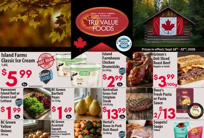 Tru Value Foods Flyer September 16 to 22