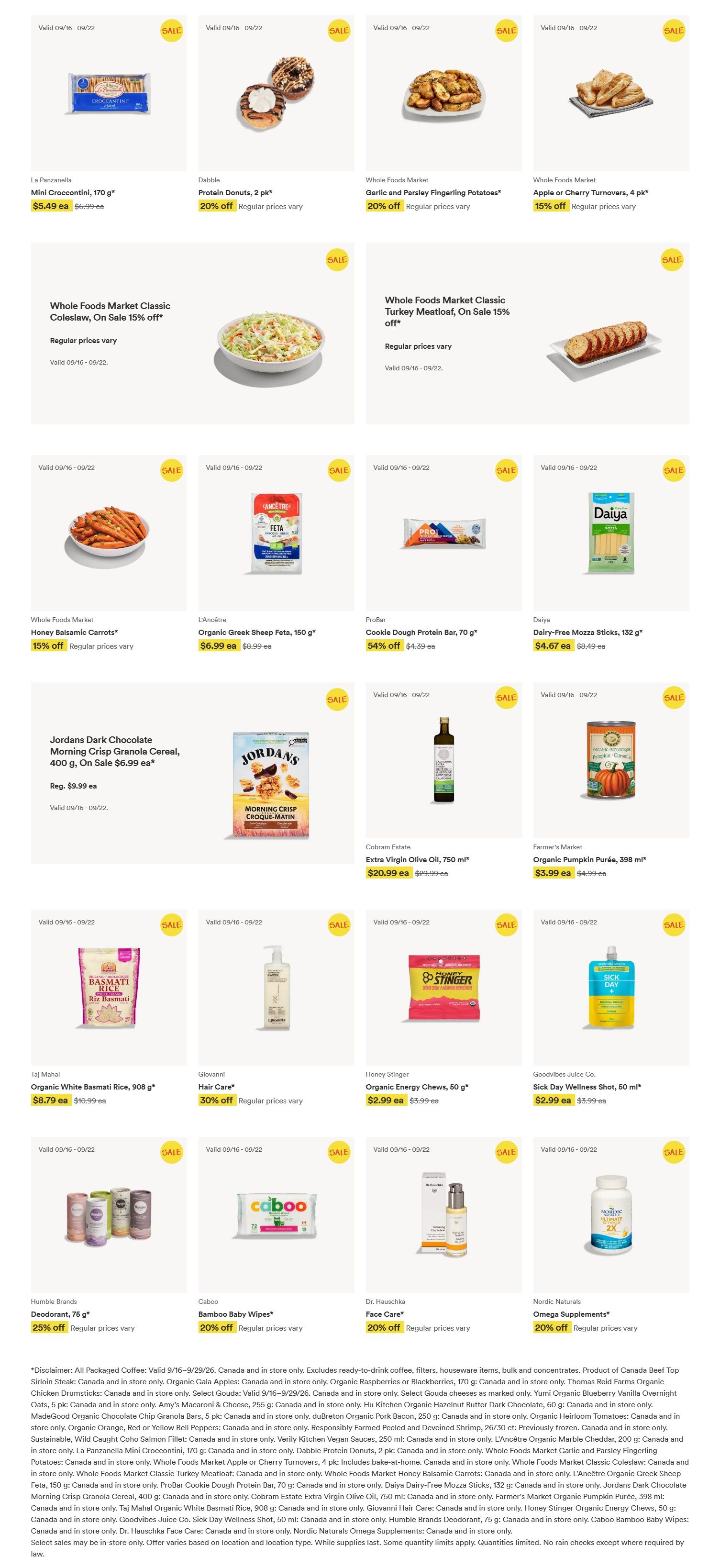 Whole Foods Market (West) Flyer September 16 to 22