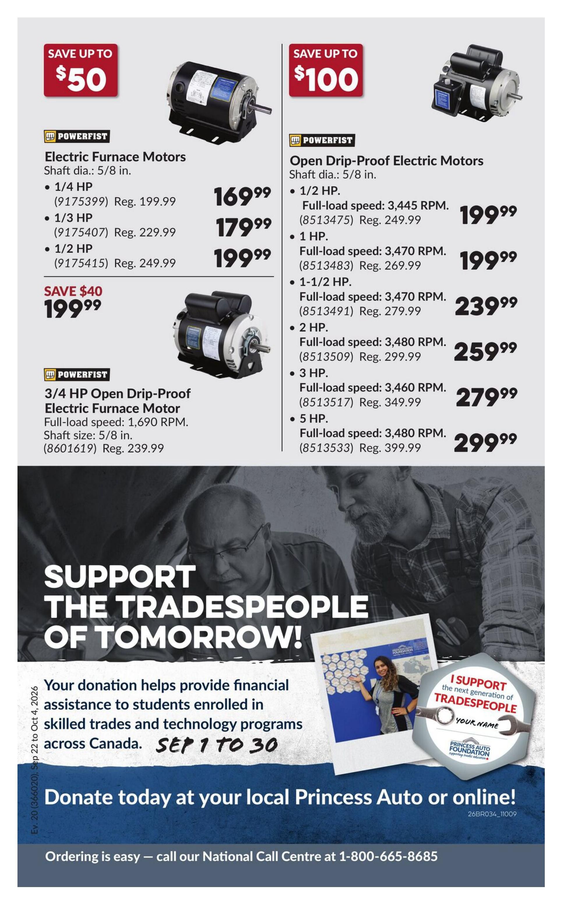 Princess Auto Flyer September 22 to October 4