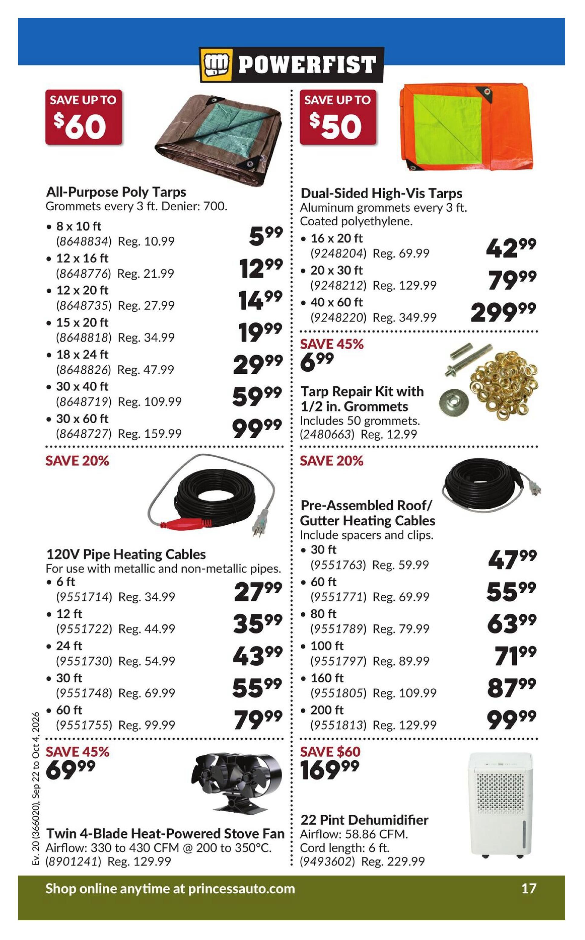 Princess Auto Flyer September 22 to October 4