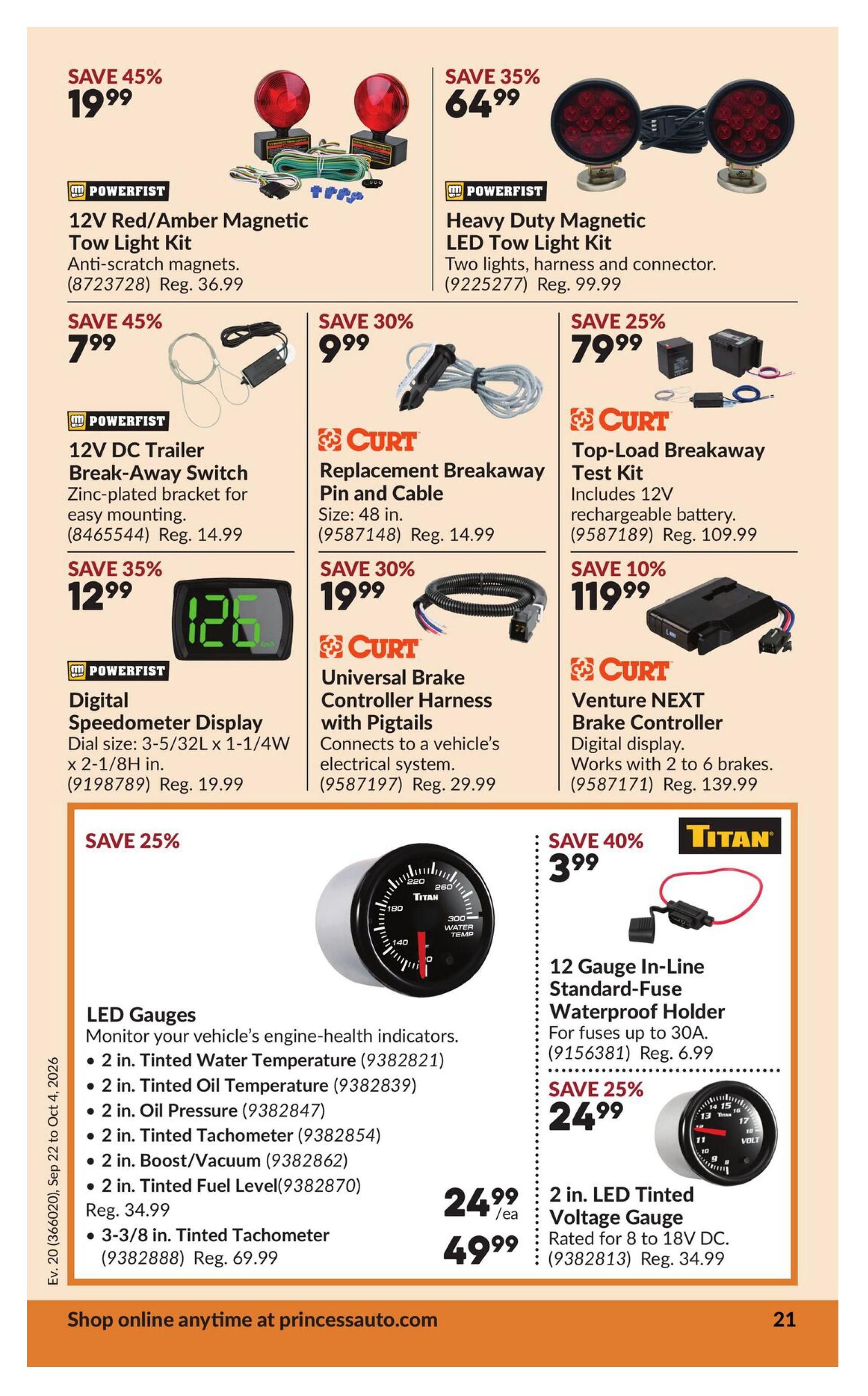 Princess Auto Flyer September 22 to October 4