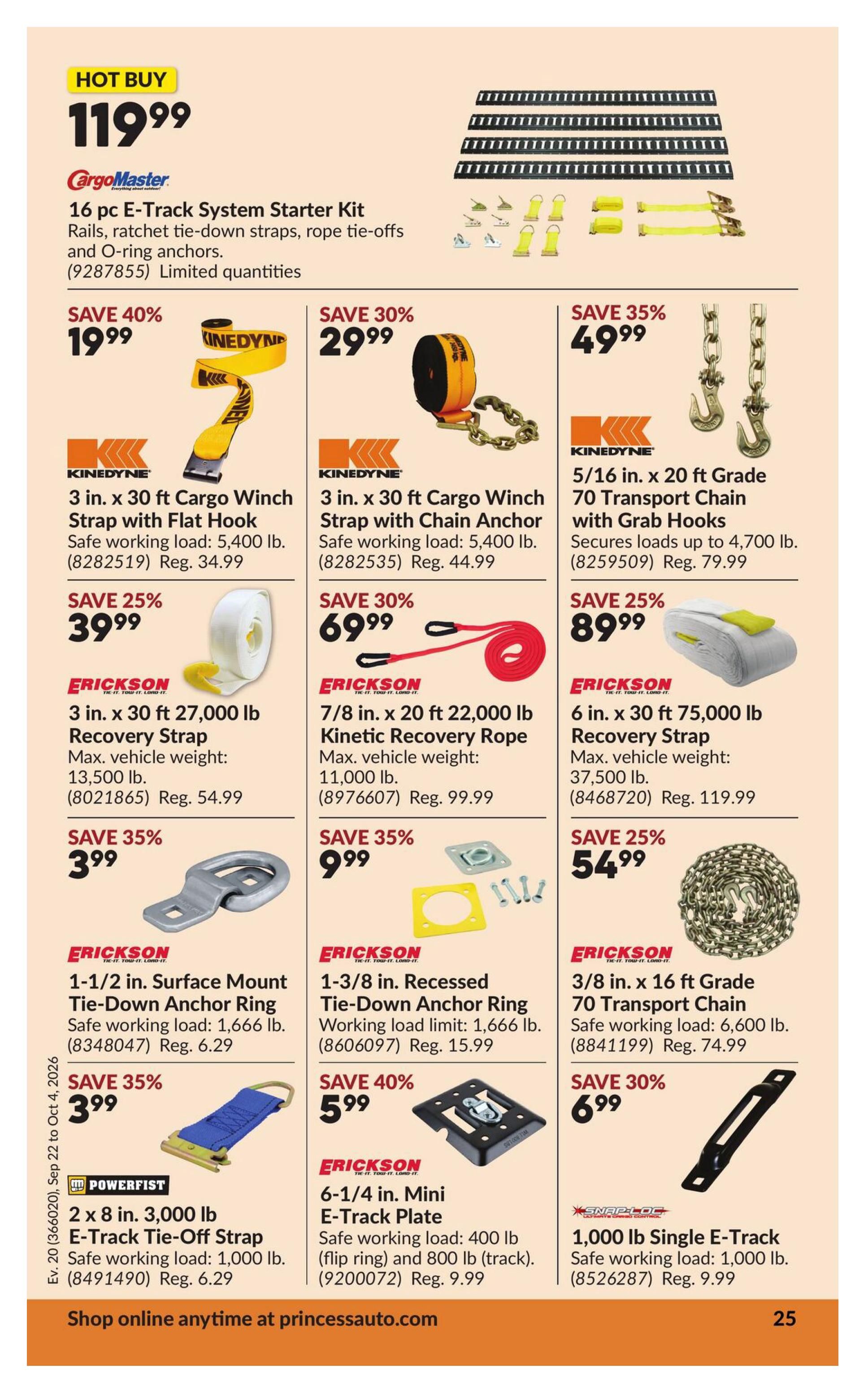 Princess Auto Flyer September 22 to October 4