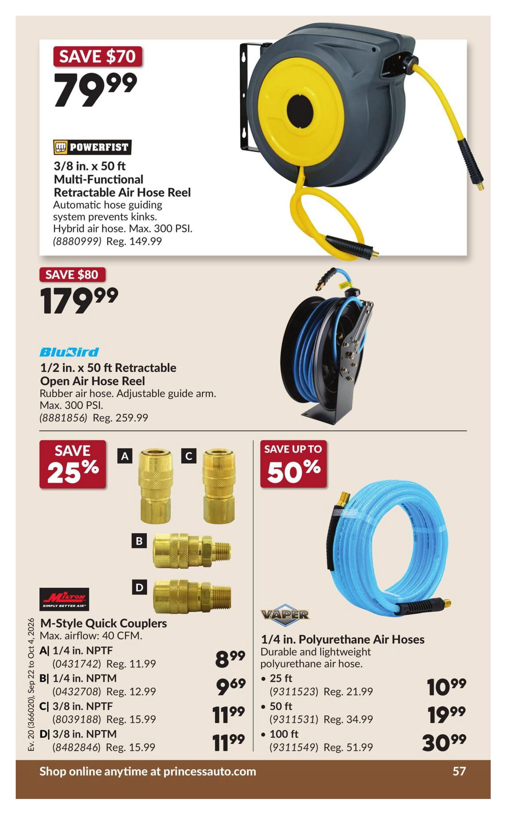 Princess Auto Flyer September 22 to October 4