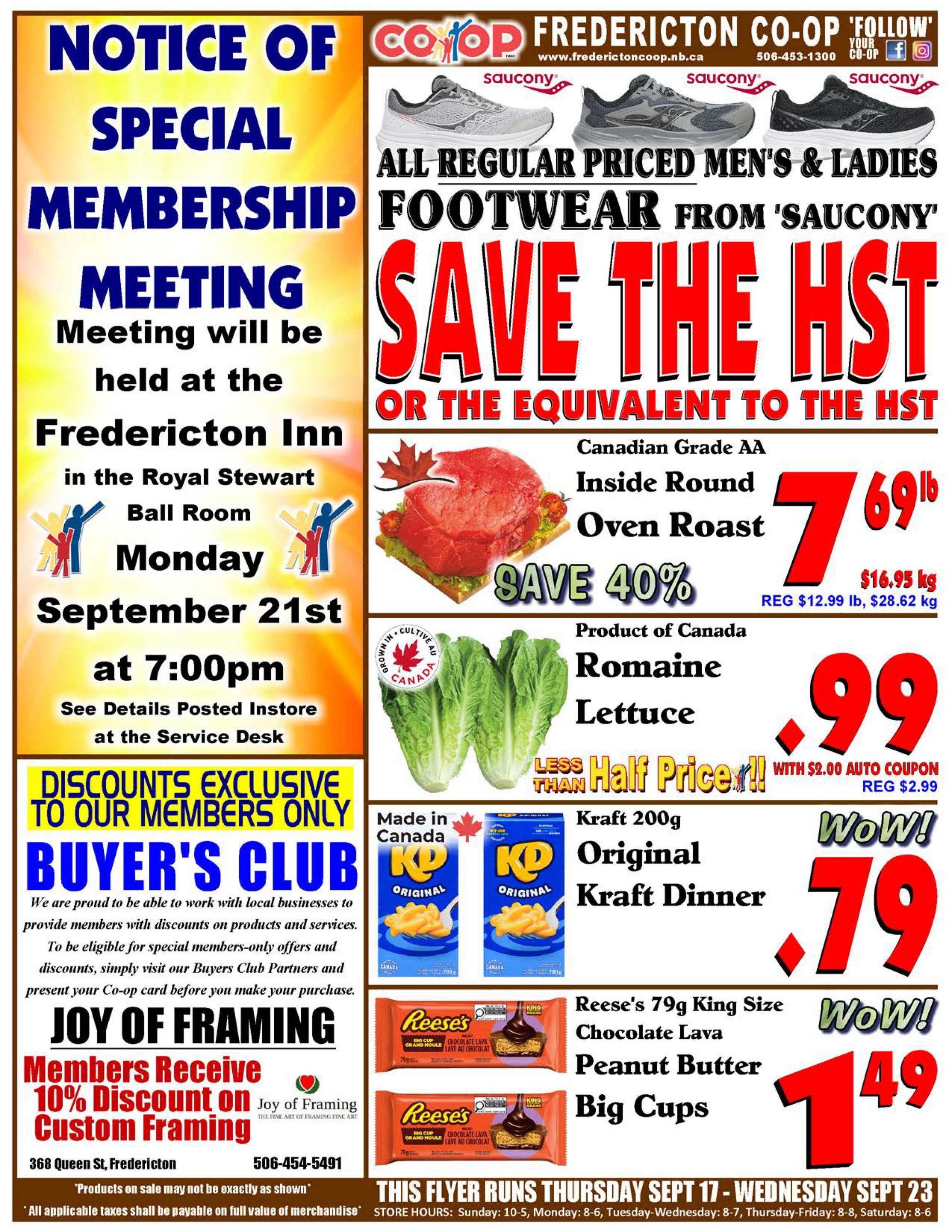 Fredericton Co-op Flyer September 17 to 23