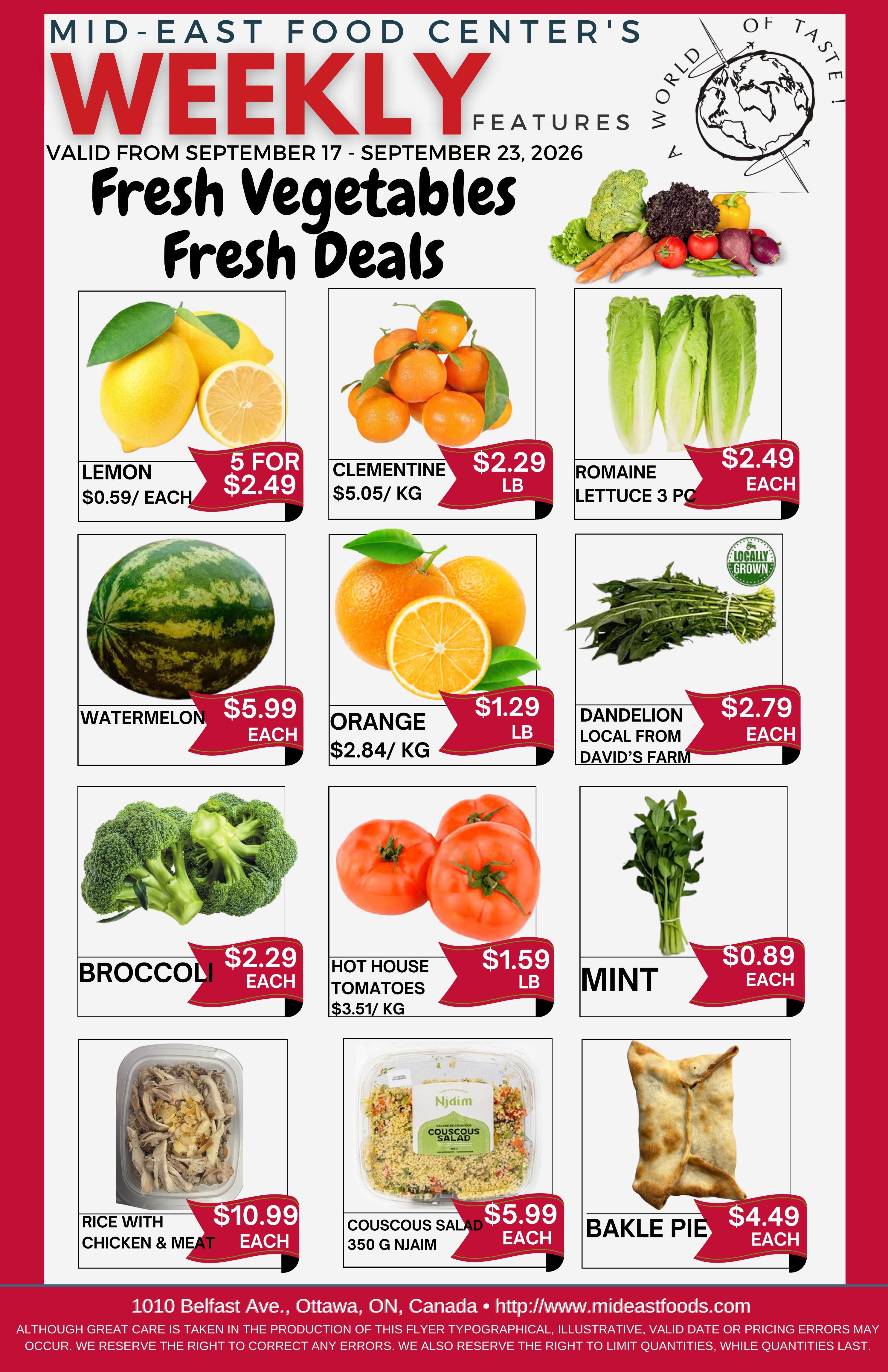 Mid-East Food Centre Flyer September 17 to 23