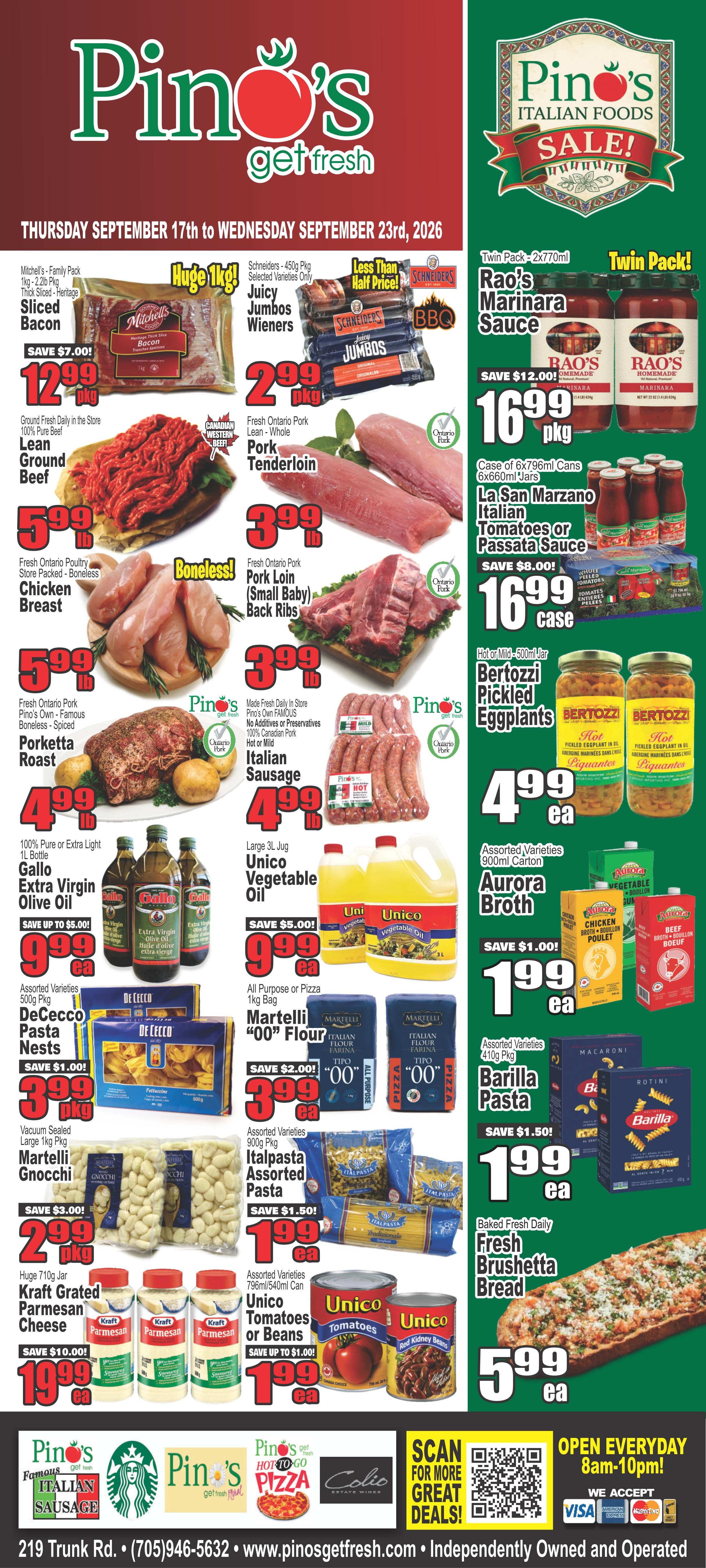 Pino's Flyer September 17 to 23