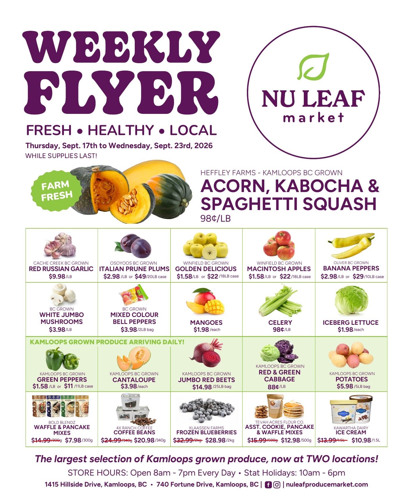 Nu Leaf Produce Market Flyer September 17 - 23, 2026