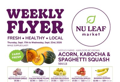 Nu Leaf Produce Market Flyer September 17 - 23, 2026