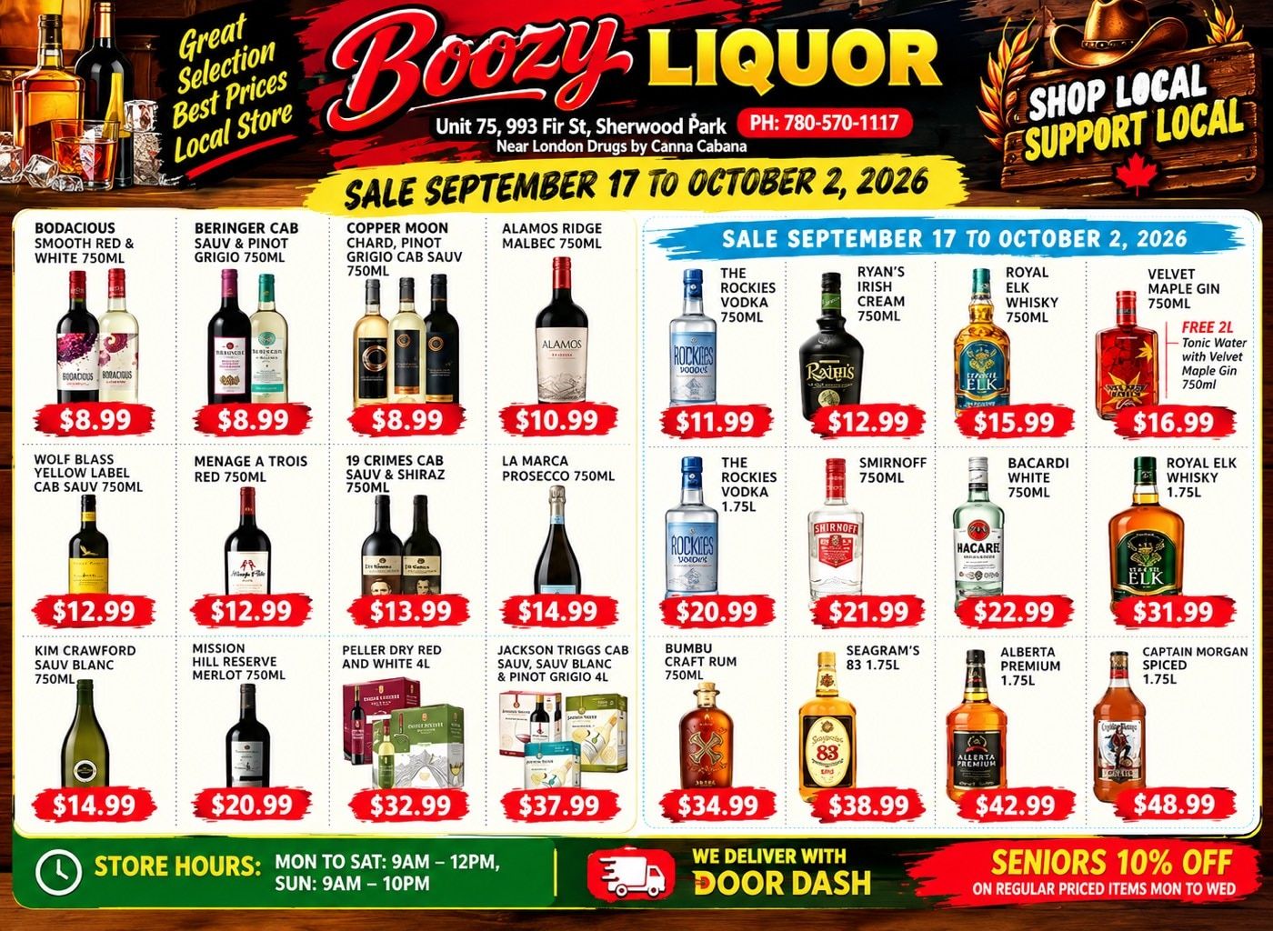 Boozy Liquor Flyer September 17 - October 2, 2026