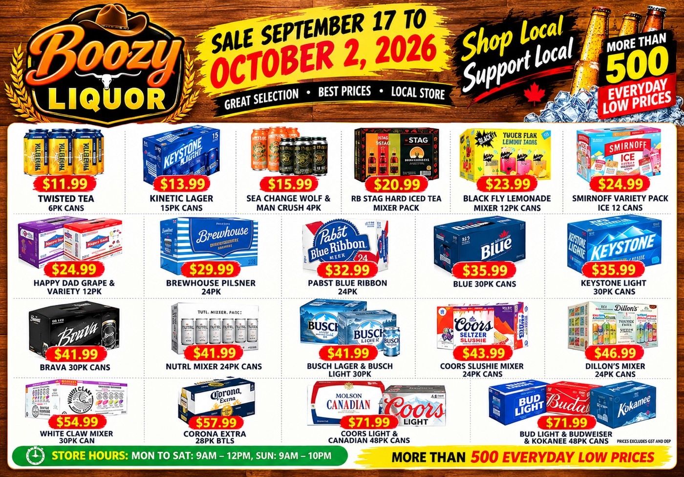 Boozy Liquor Flyer September 17 - October 2, 2026