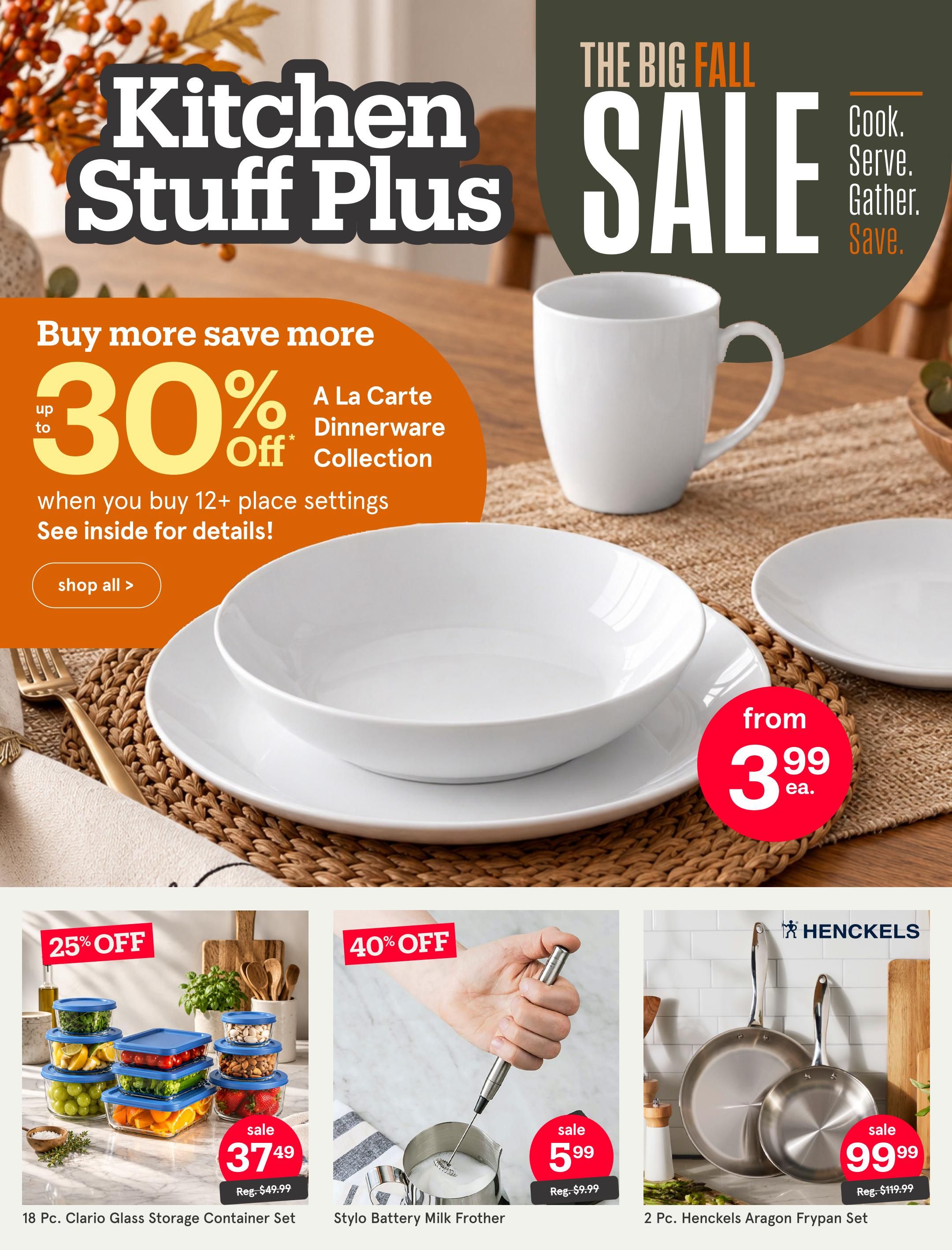 Kitchen Stuff Plus Flyer September 17 to 27