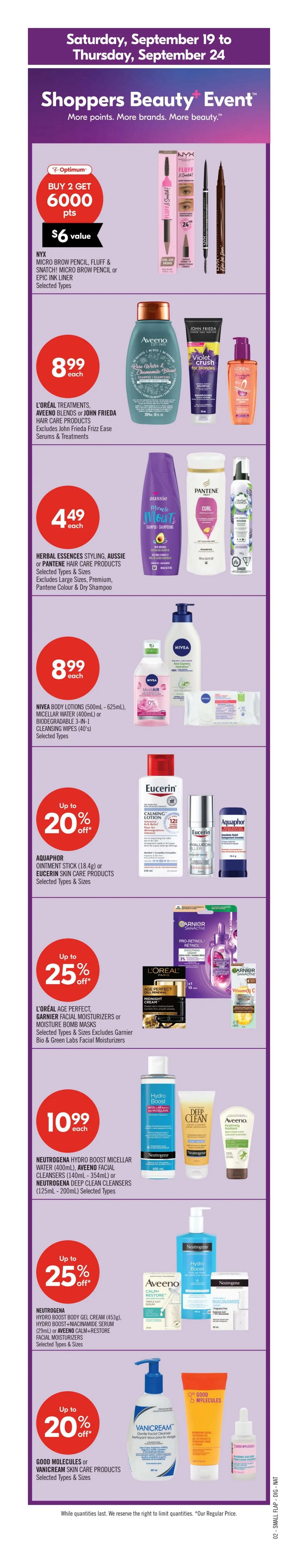 Shoppers Drug Mart (ON) Flyer September 19 to 24