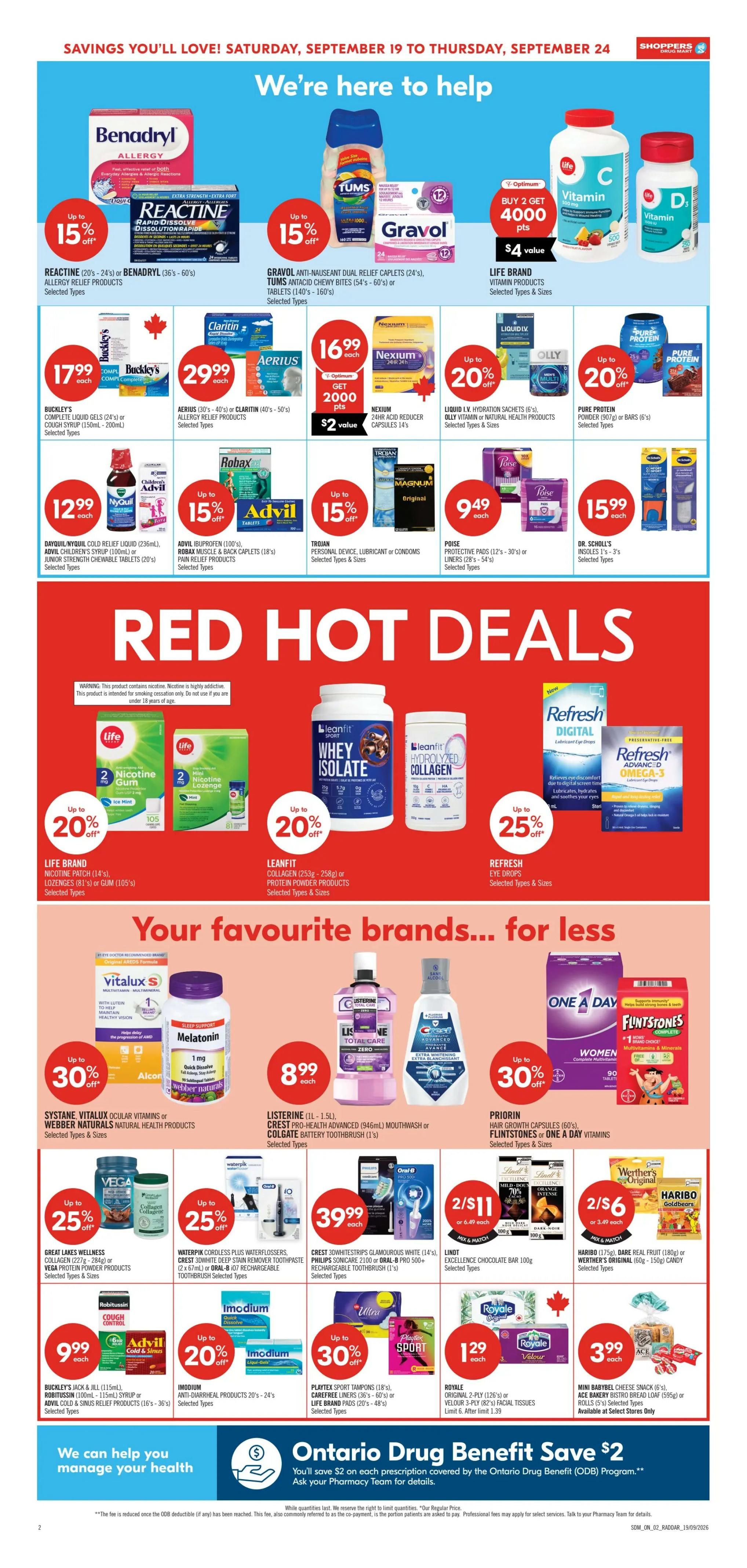 Shoppers Drug Mart (ON) Flyer September 19 to 24