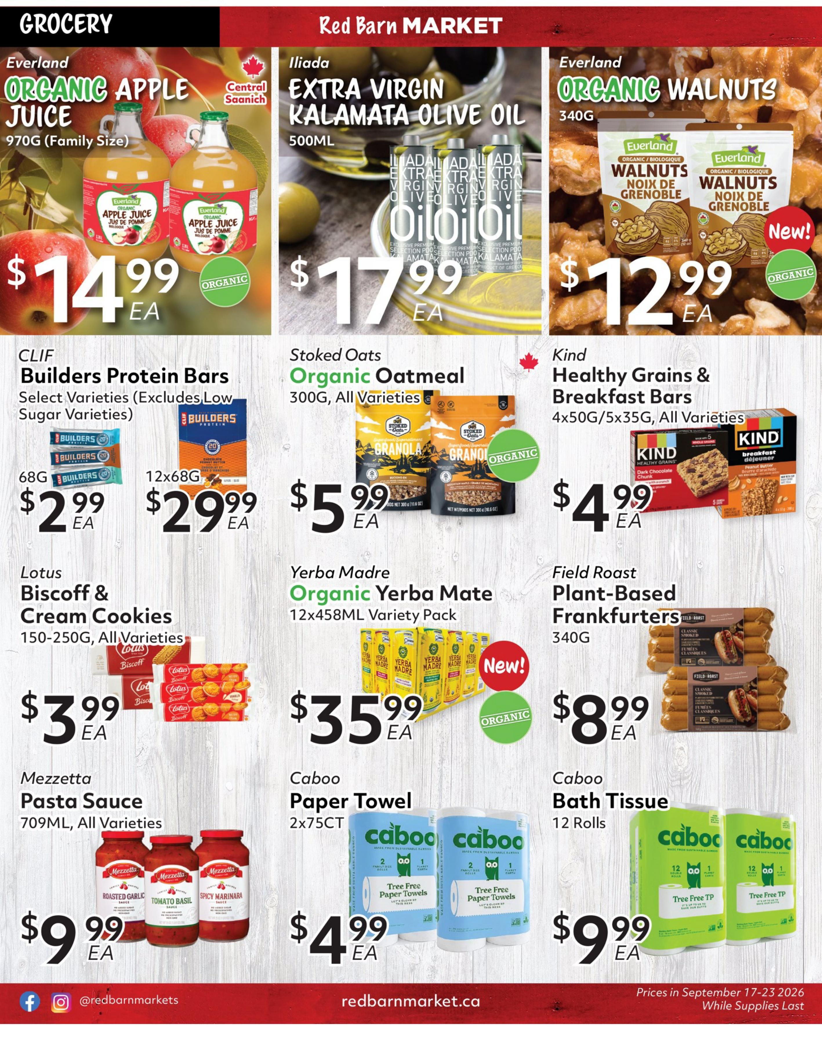 Red Barn Market Flyer September 17 to 23