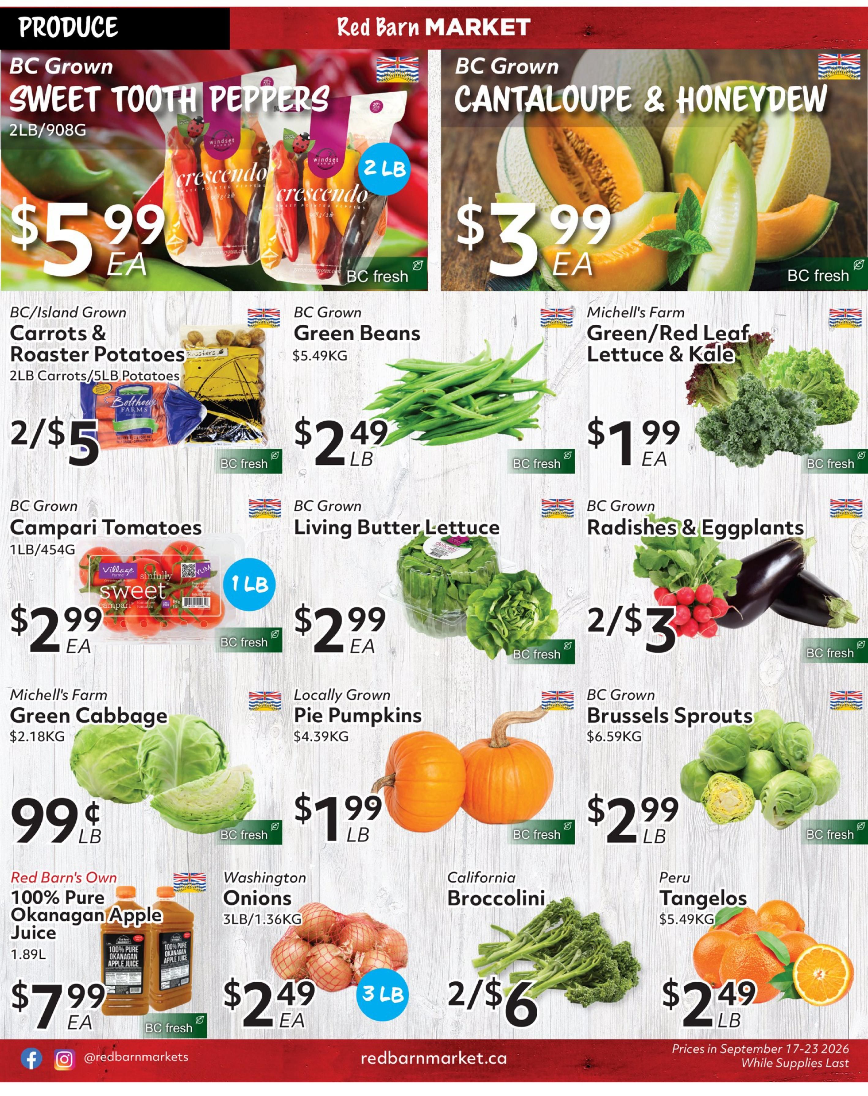 Red Barn Market Flyer September 17 to 23