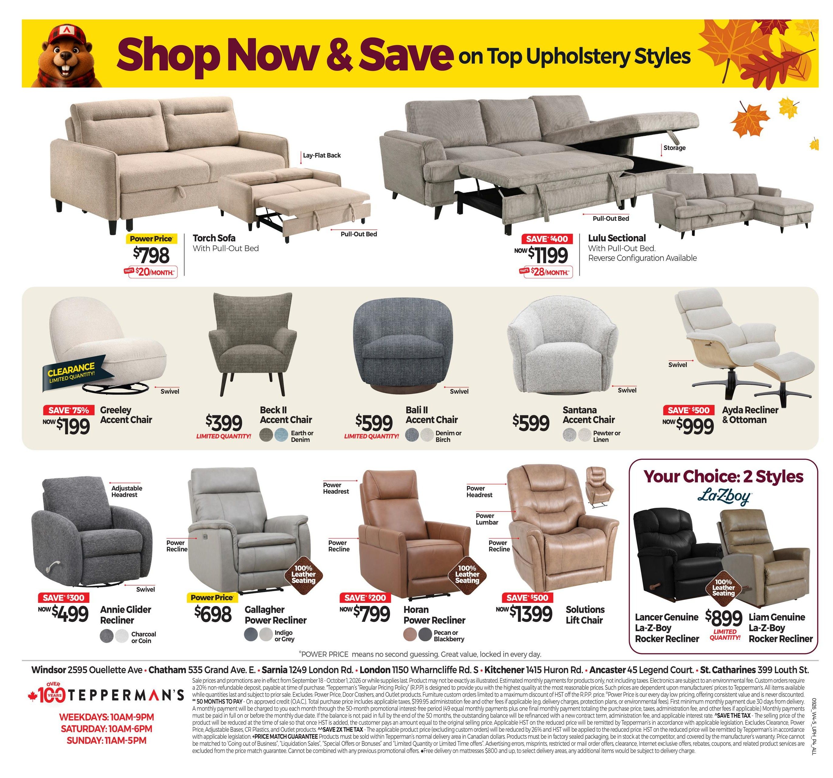 Tepperman's Flyer September 18 to 24
