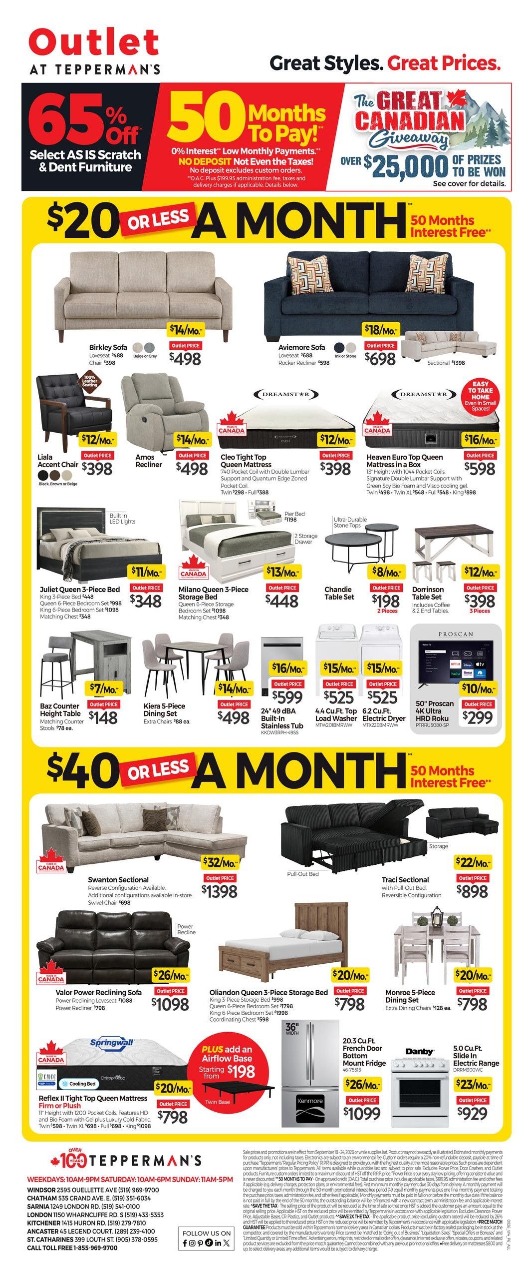 Tepperman's Flyer September 18 to 24
