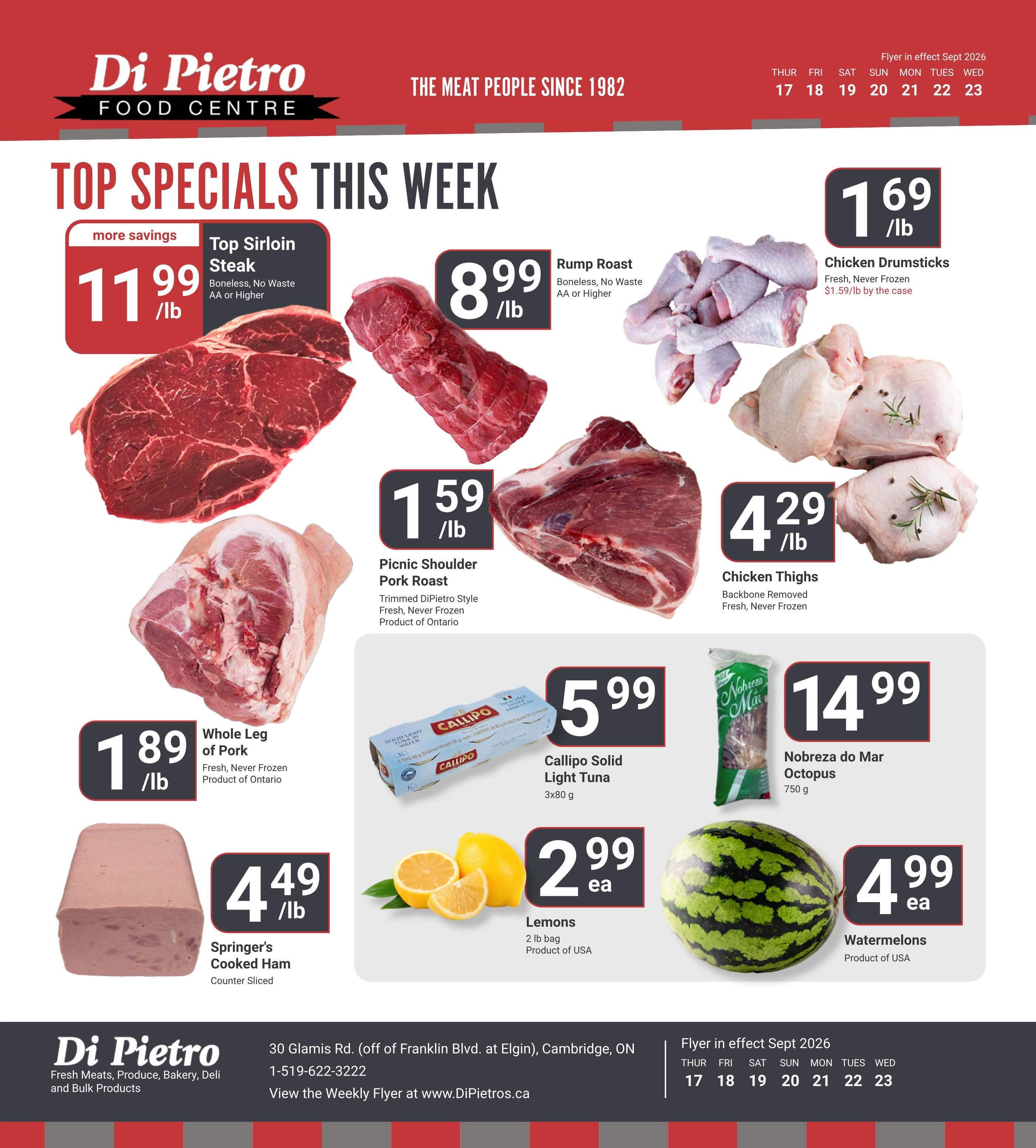 Di Pietro Food Centre Flyer September 17 to 23